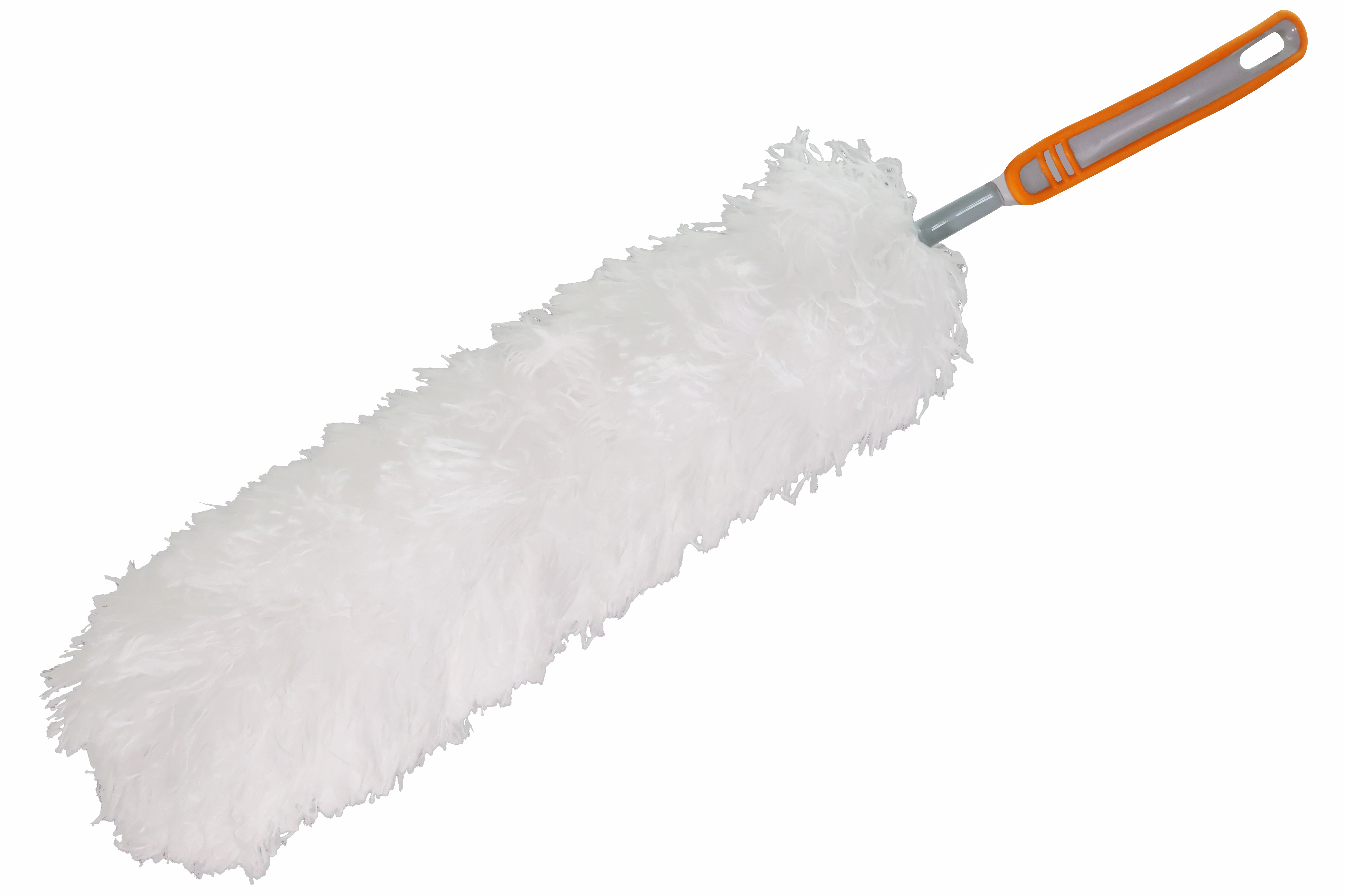 Bürstenmann Staubwedel Softgriff, Kunststoff, Grau-Orange, Mikrofaserflausch (L 56 cm)