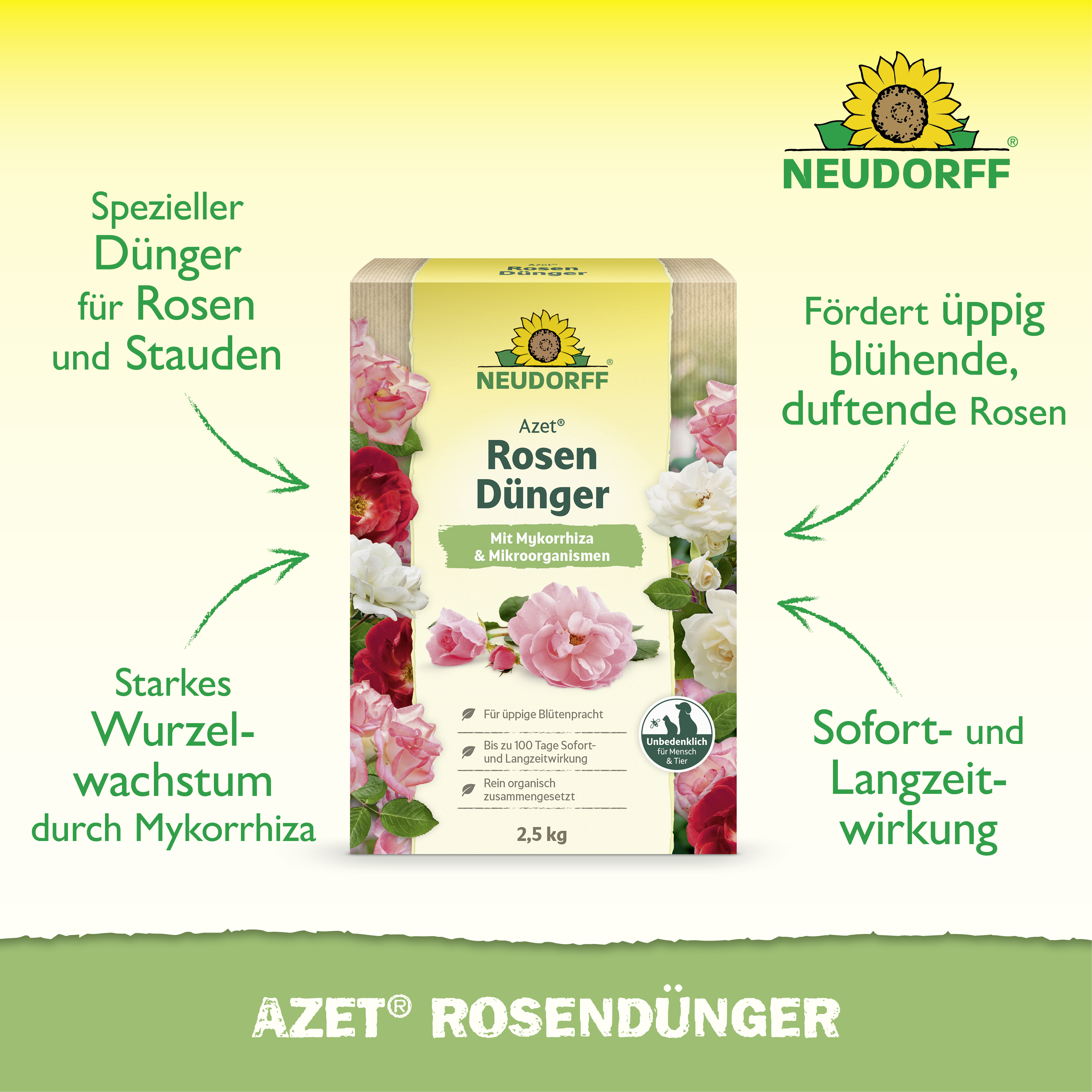 Neudorff Azet RosenDünger, 2,5 kg