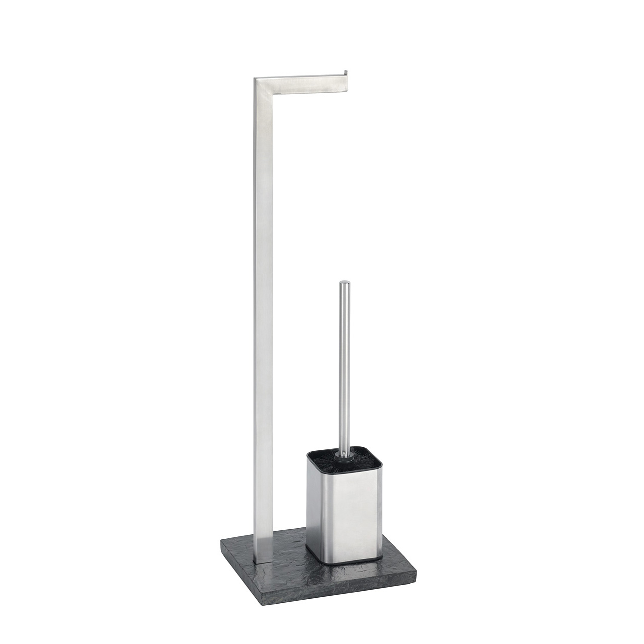 407377-Stand-WC-Garnitur-Slate-Rock_FS_02 WENKO EDELSTAHL STAND WC-GARNITUR SLATE