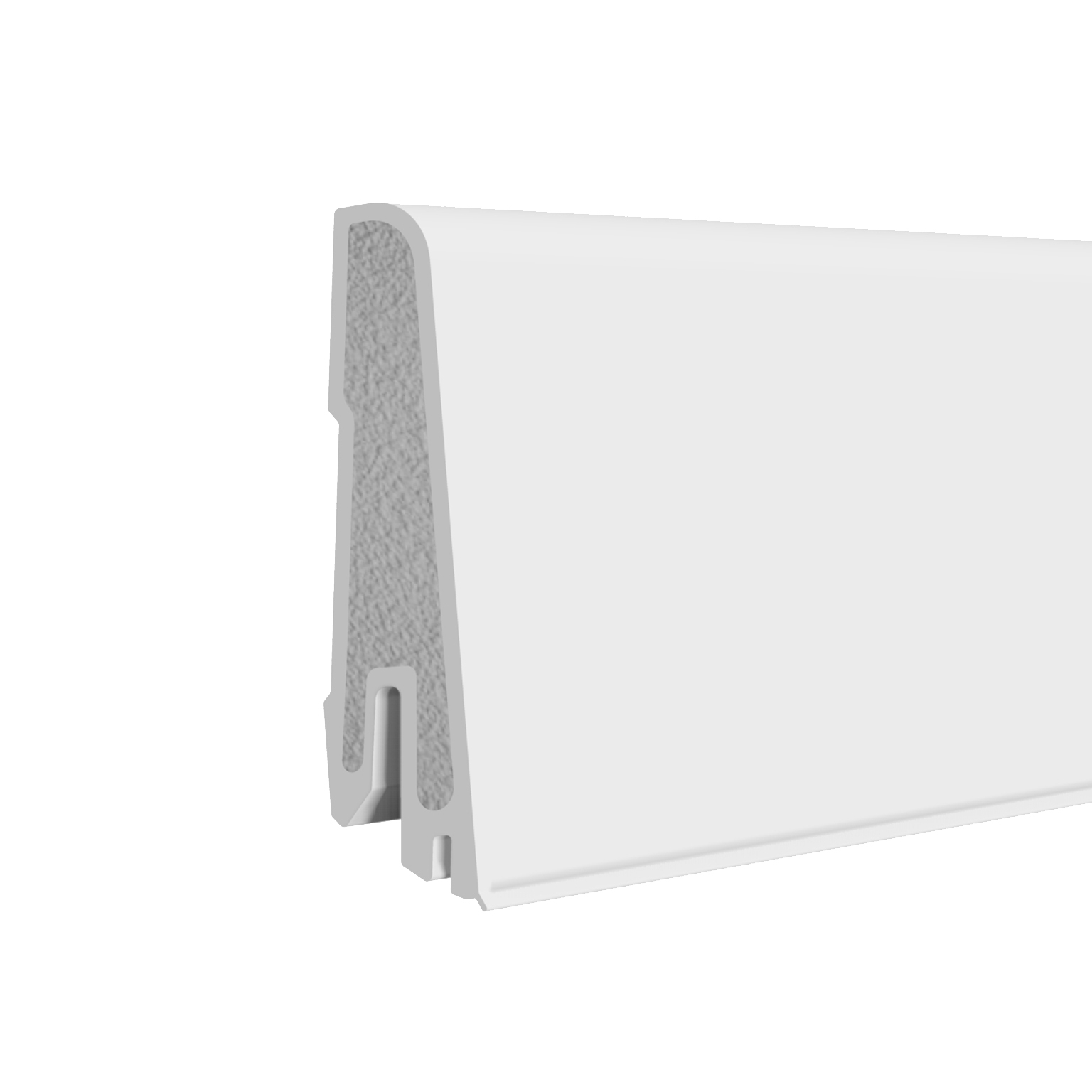 Döllken Hartschaum-Sockelleiste Modern 60 Clip, weiß