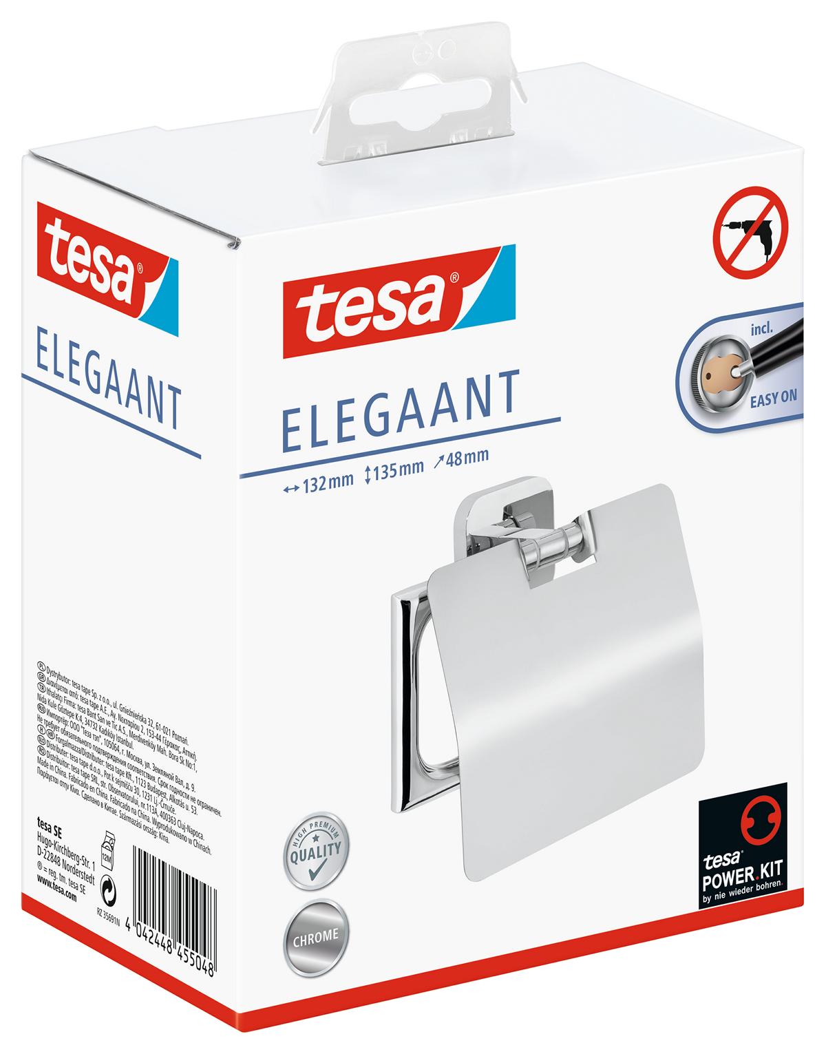 tesa_ELEGAANT_404290000000_LI490_left_pa tesa Elegaant Toilettenrollenhalter, mit Deckel