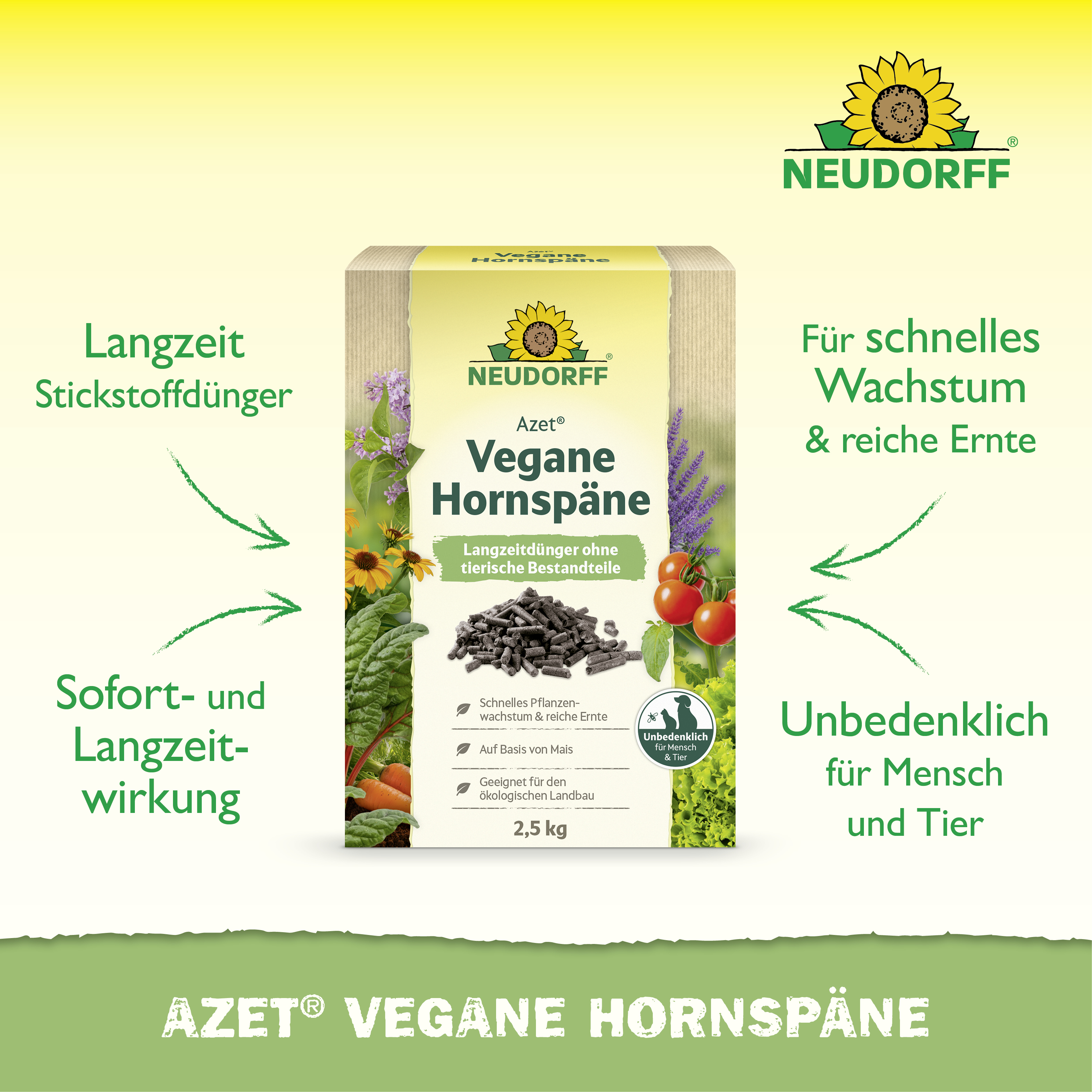 Neudorff Azet Vegane Hornspäne, 2,5 Kg