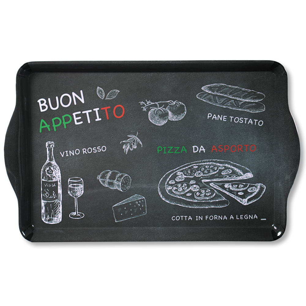 Kesper Serviertablett, Motiv: Ristrorante, 48 x 30 x 3,5 cm Kesper Serviertablett, Motiv: Ristrorante, 48 x 30 x 3,5 cm
