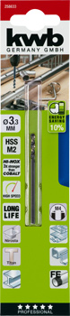 Kwb HSS M2 Metallbohrer 3,3 mm