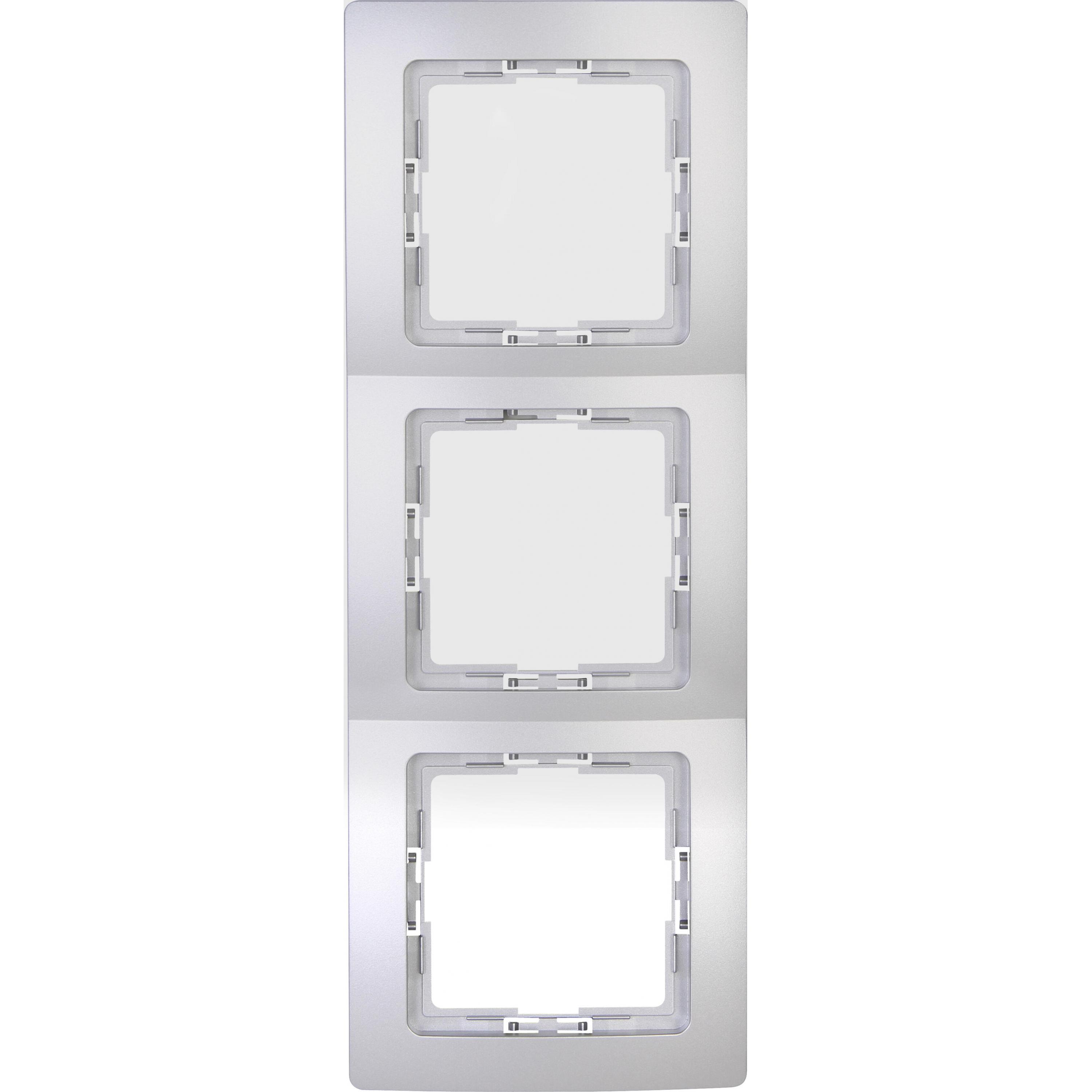 Kopp PARIS Abdeckrahmen 3-fach, silber Kopp PARIS Abdeckrahmen 3-fach, silber