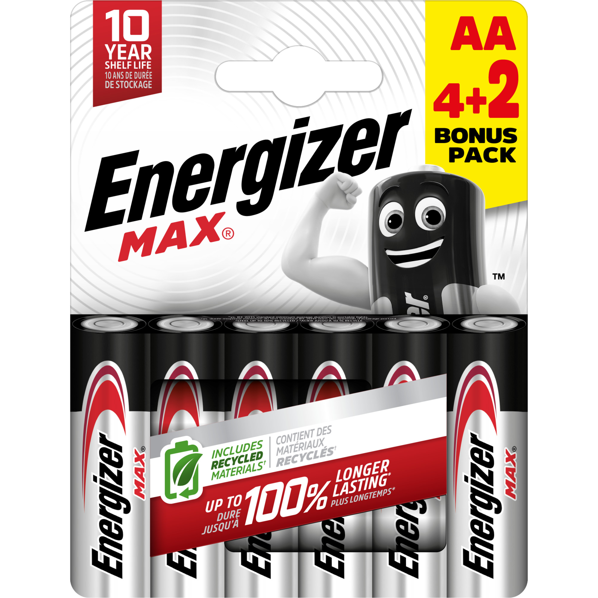 Energizer Max Mignon (AA), 4+2 Stück