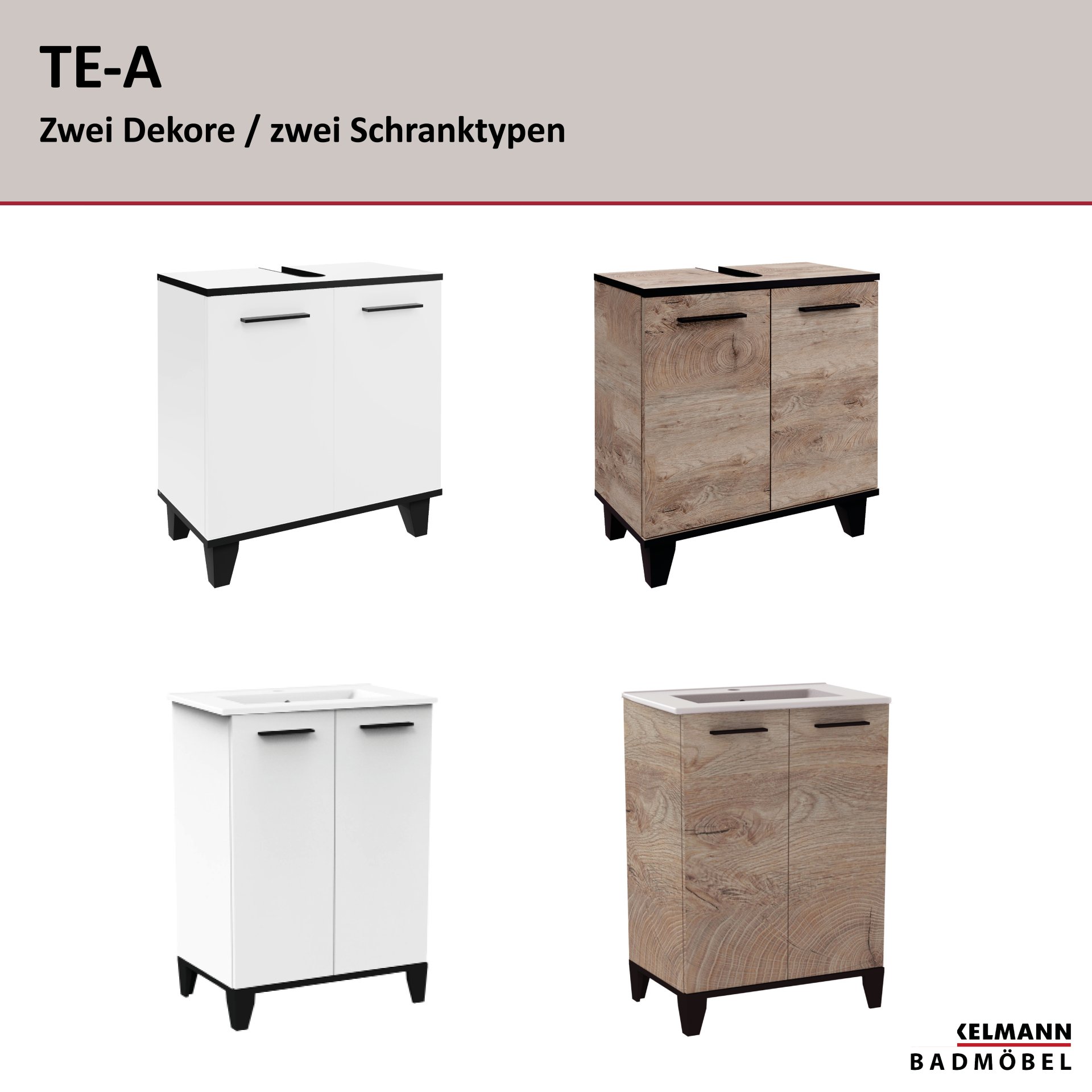 Fackelmann TE-A Beckenunterschrank, 602 x 632 x 320 mm, Weiß