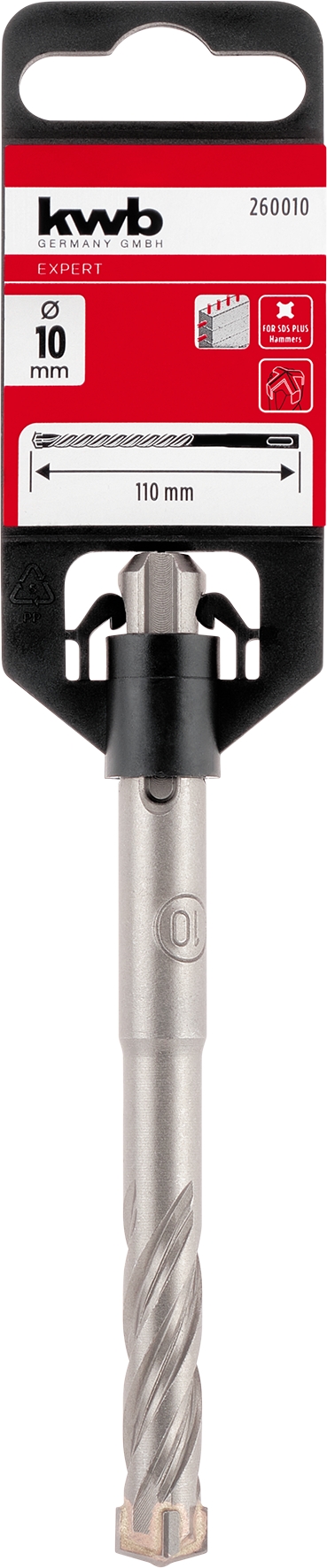 Kwb Hammerbohrer HB4X, 10 x 110 mm SB Kwb Hammerbohrer HB4X, 10 x 110 mm SB
