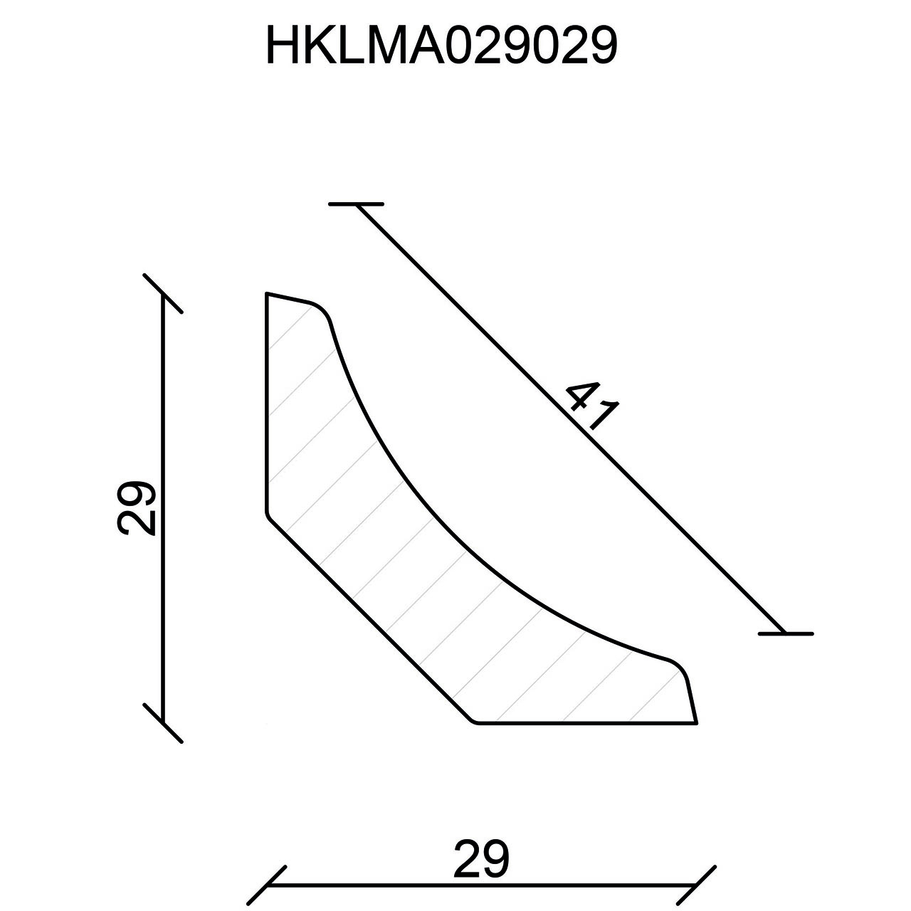 544127-Querschnitt Neuhofer Hohlkehlleiste, Fichte/Kiefer astrein roh