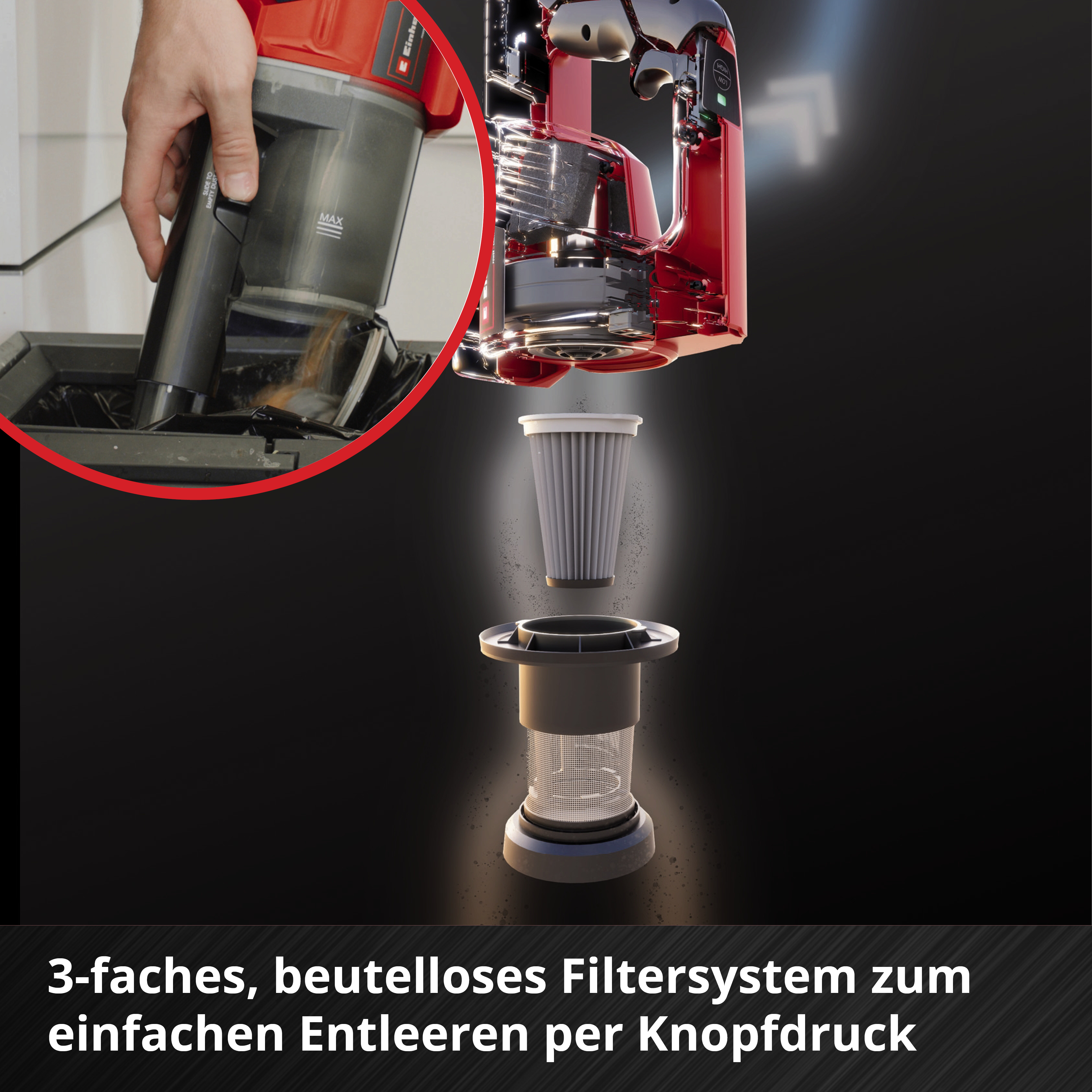 Einhell Akku-Stielstaubsauger TE-SV 18 Li-Solo