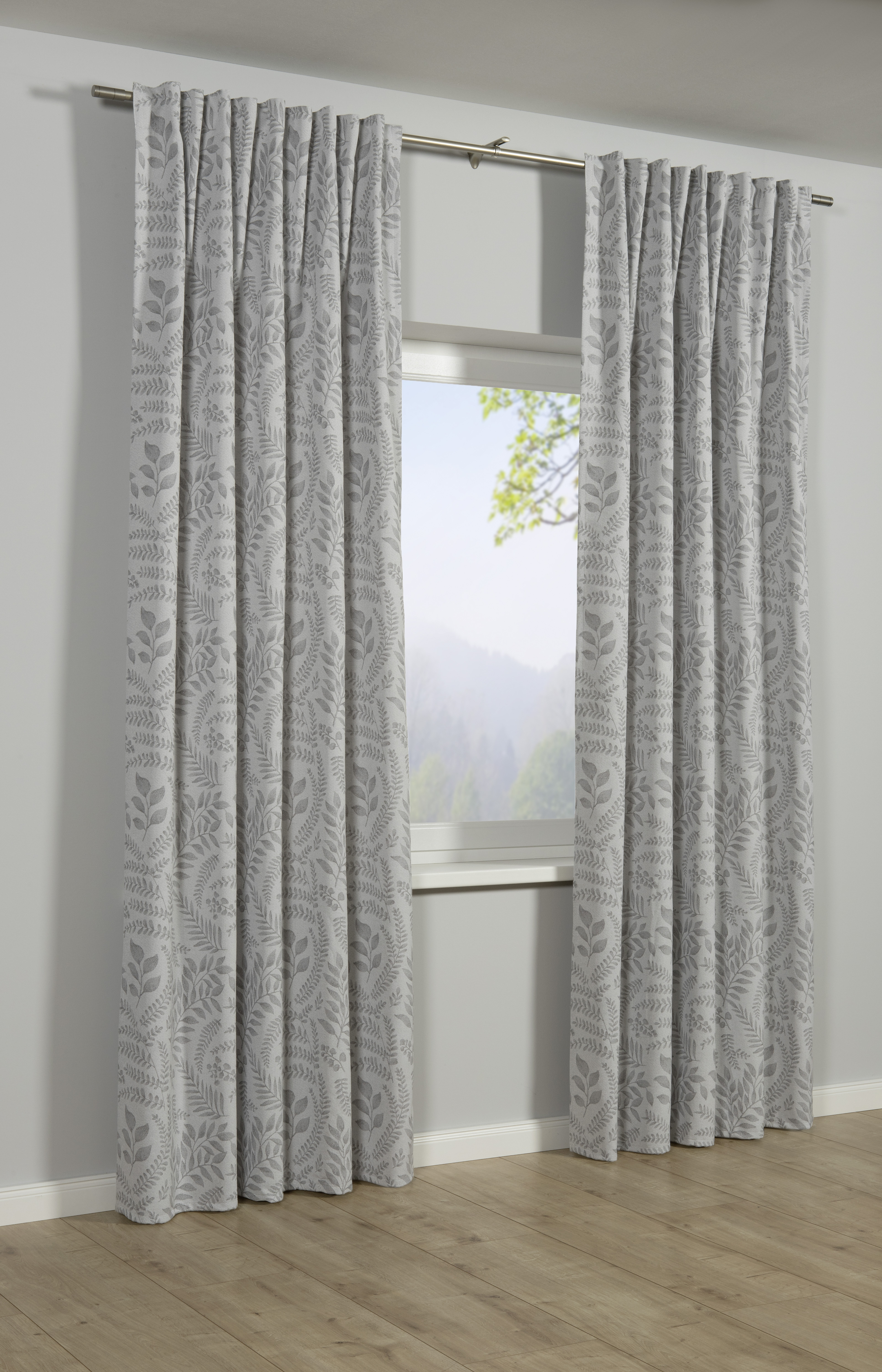 Sehlbach Schal mit Gardinenband platin, 140 x 245 cm Sehlbach Schal mit Gardinenband platin, 140 x 245 cm