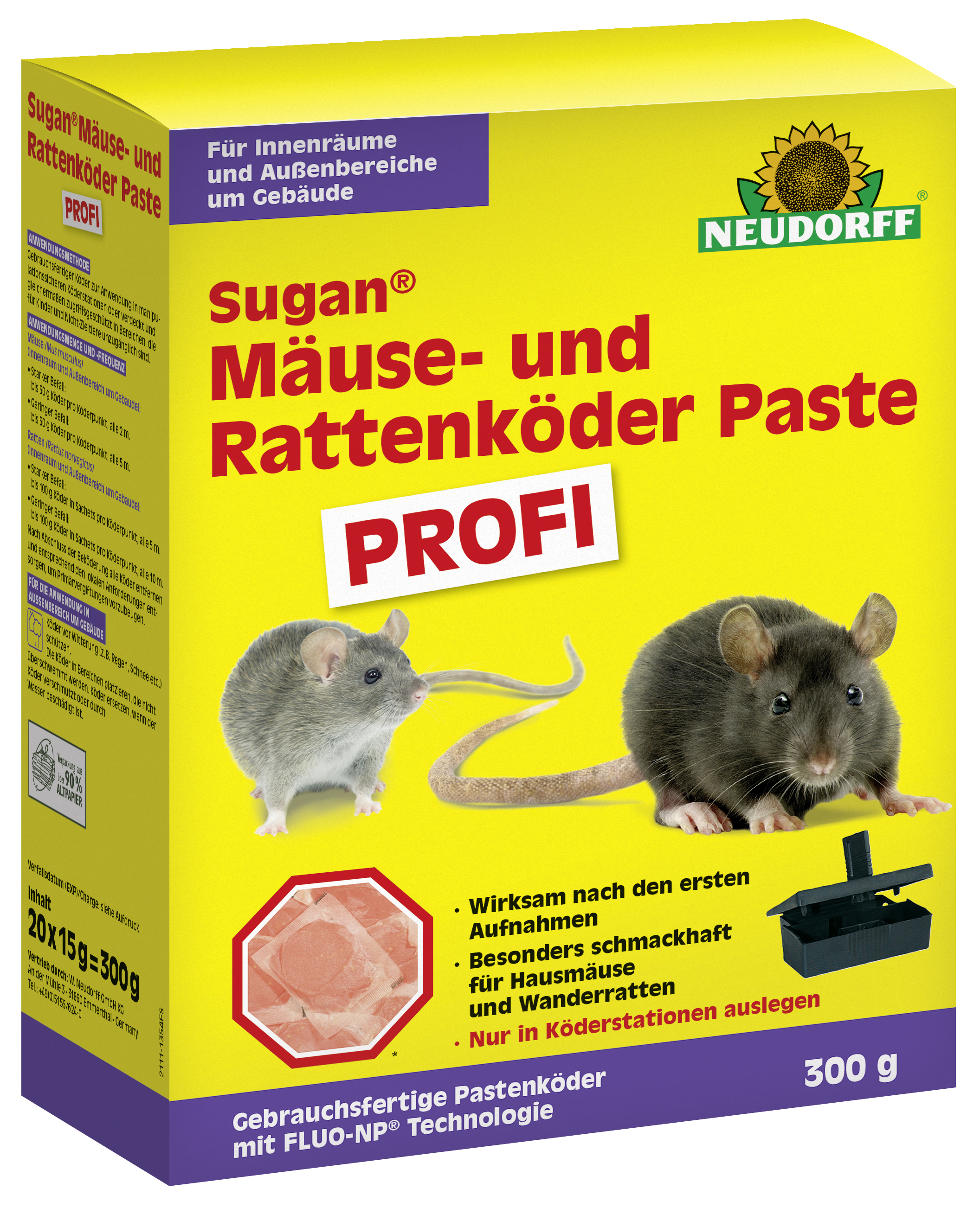 Neudorff Sugan Mäuse- und Rattenköder Paste PROFI Neudorff Sugan Mäuse- und Rattenköder Paste PROFI