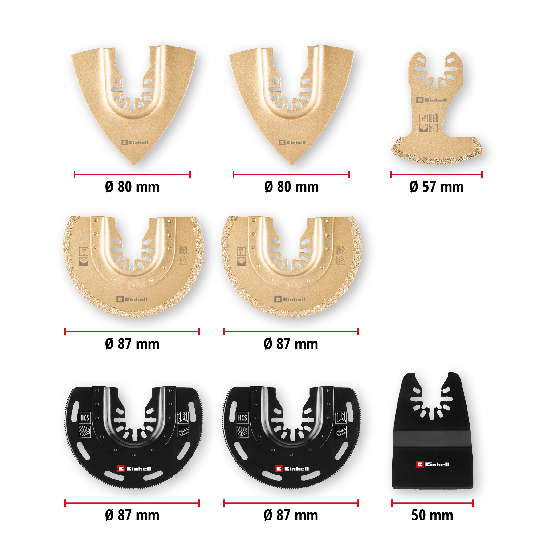 Einhell XL-PLUS-CASE Multitool-Set mit Universalaufnahme, 10-tlg. 
