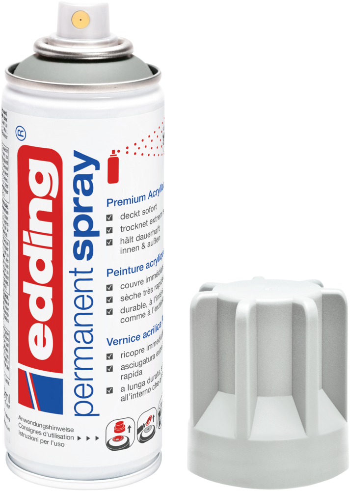 Edding 5200 Permanentspray Premium Acryllack lichtgrau matt Edding 5200 Permanentspray Premium Acryllack lichtgrau matt