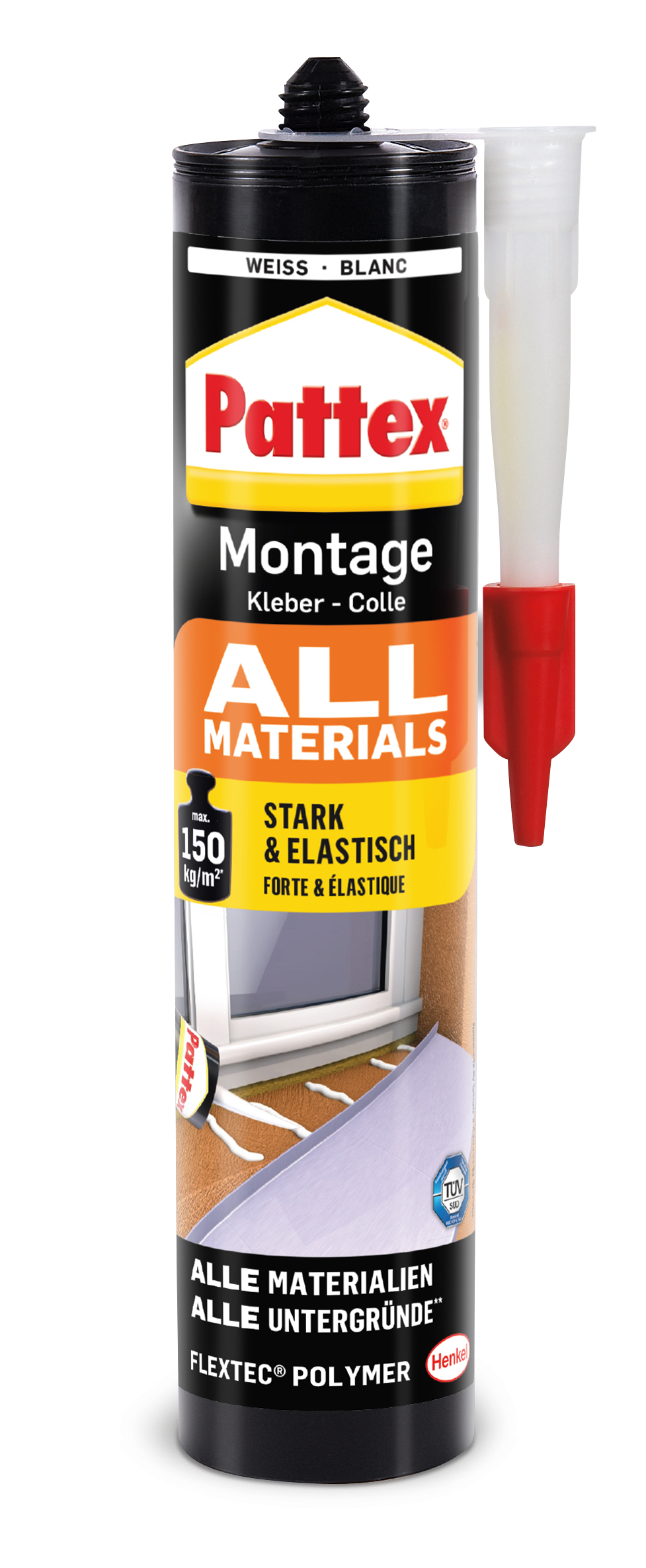 4015000428187 Pattex Montagekleber All Materials weiß, 450 g