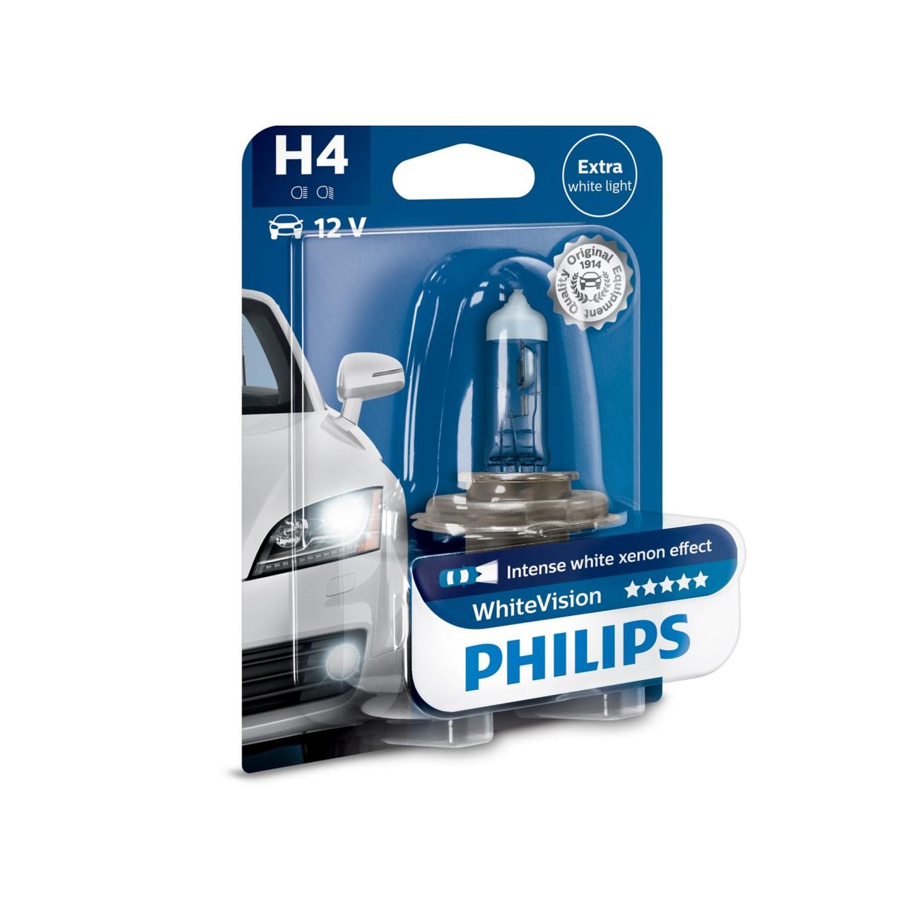 PHILIPS AUTOLAMPE WHITEVISION H4