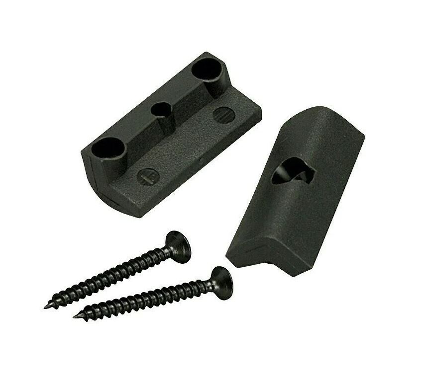 Rettenmeier Terrassen-Endclip 7 mm für WPC-Terrassendielen, Kunststoff schwarz, inkl. Schrauben