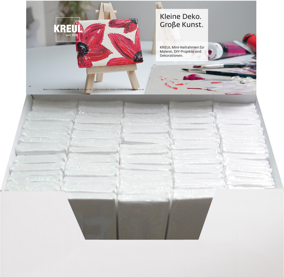 Kreul Mini-Keilrahmen Thekendisplay 6 x 9 cm, Inhalt 100 St.