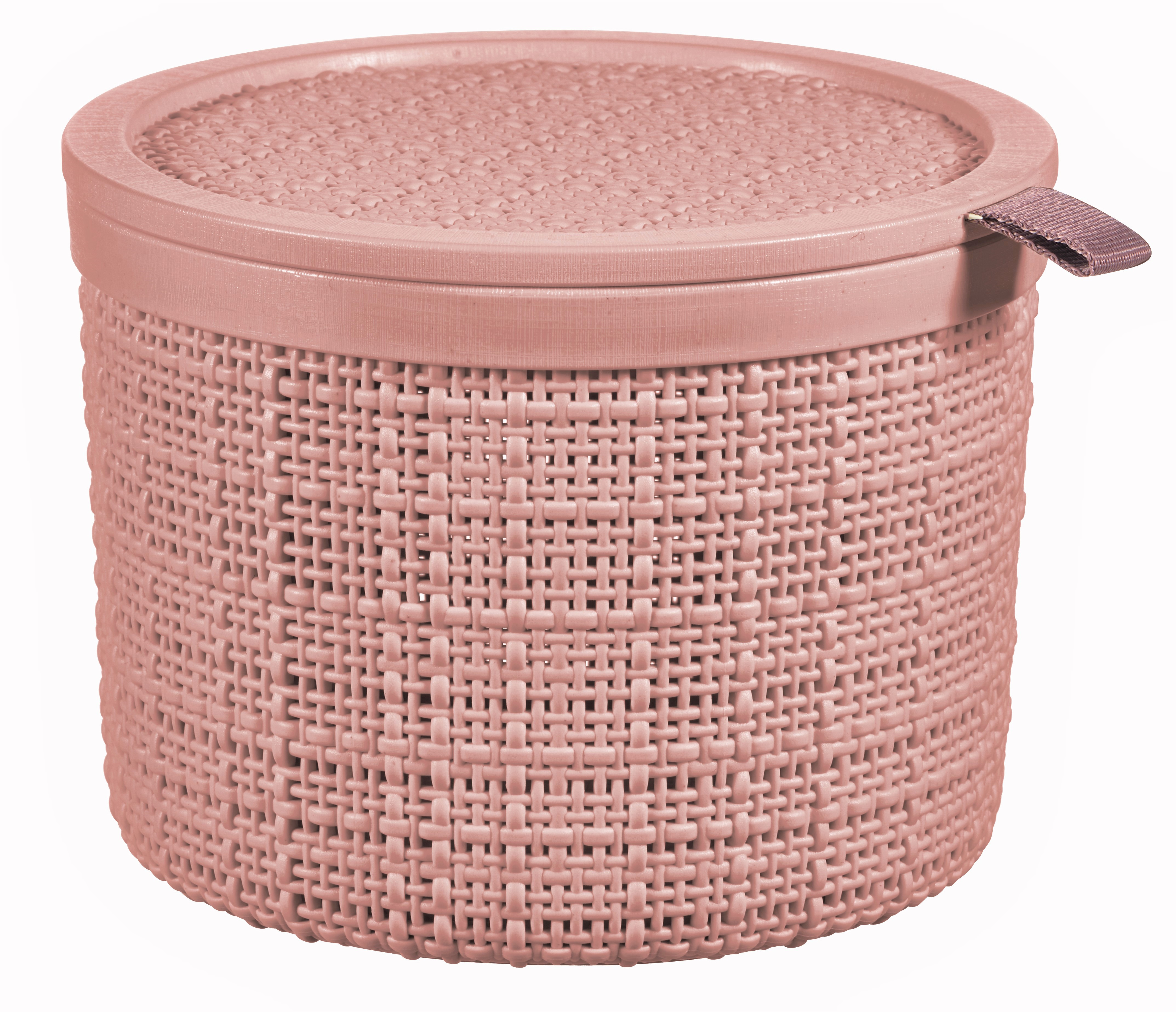 013597 Keter Jute Recycling Aufbewahrungsbox in rosa, 2 L