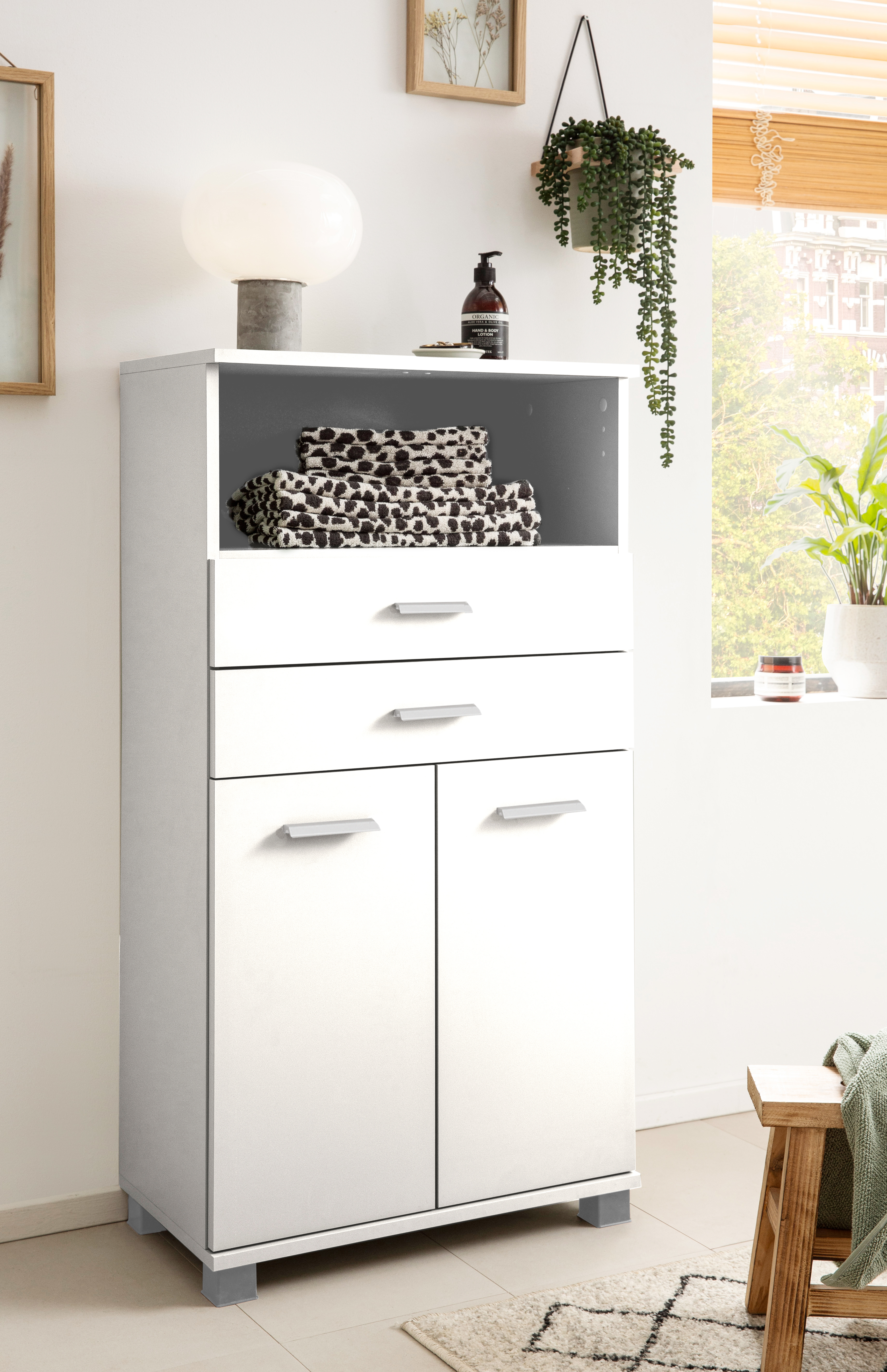 W. Schildmeyer Highboard Palermo 600, 2T/2SK, mattweiß W. Schildmeyer Highboard Palermo 600, 2T/2SK, mattweiß