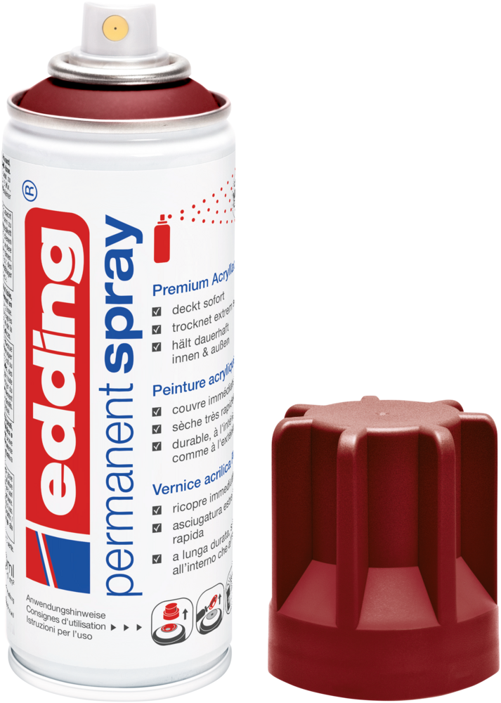 Edding 5200 Permanentspray Premium Acryllack purpurrot matt Edding 5200 Permanentspray Premium Acryllack purpurrot matt