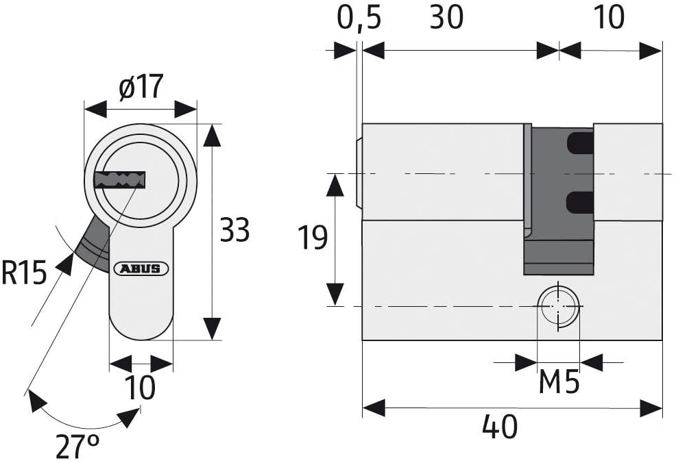 4003318482946_C2 Abus Profilzylinder, D6XNP 10/30 B/SB