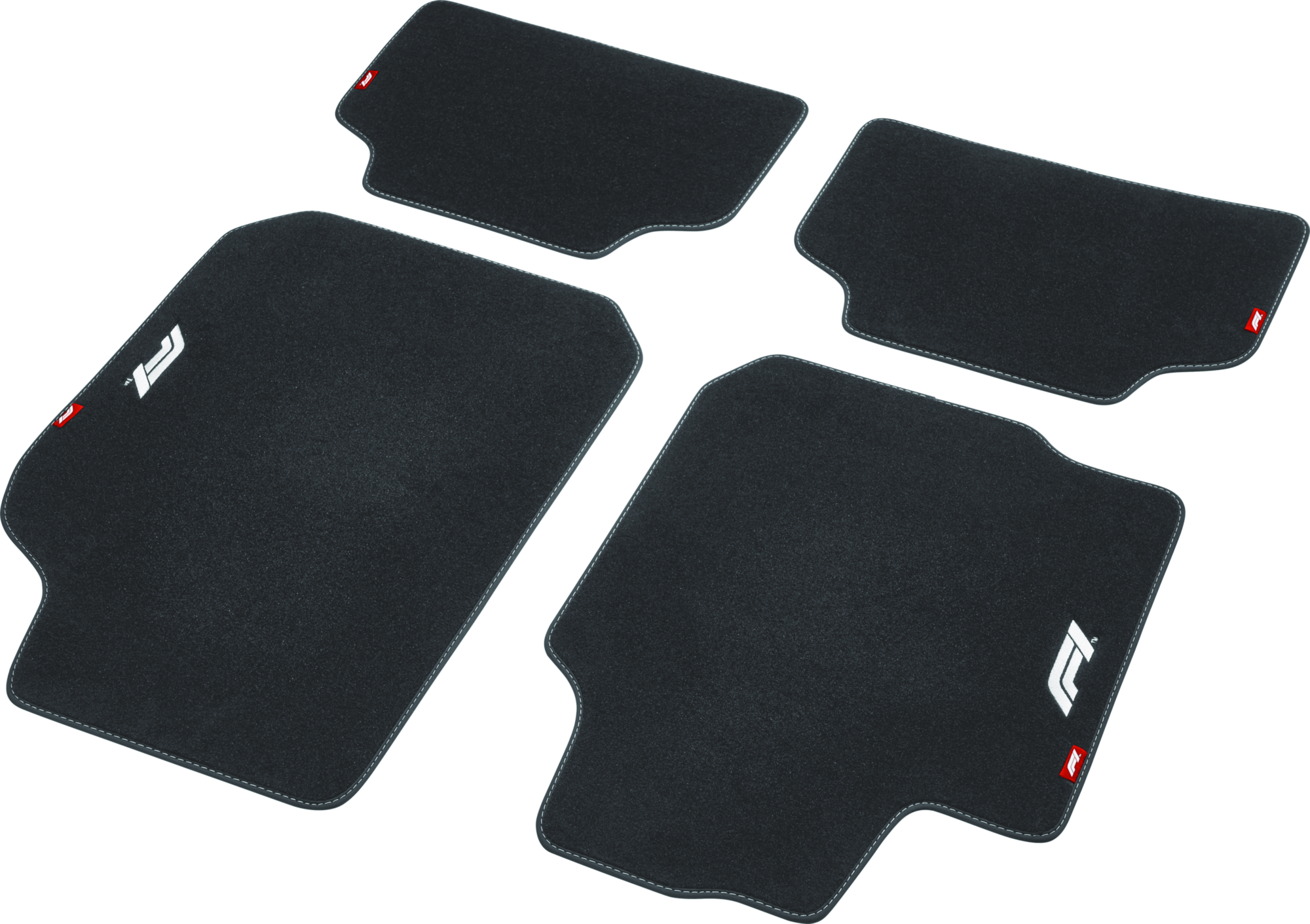 Formula1 Auto-Fußmatten Set CM580, schwarz-weiß