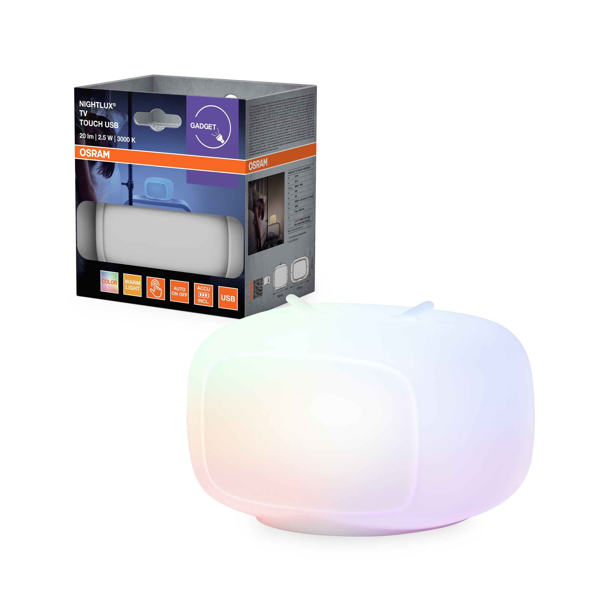 Osram RGBW-Nachtlicht "Nightlux TV Touch USB"