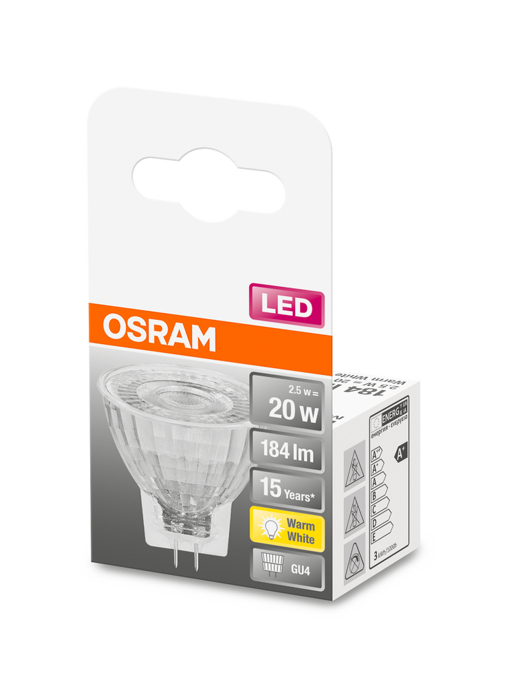 4058075433403_Packaging_image OSRAM LEUCHTMITTEL LED STAR MR11 12 V 20 36° 2.5 W/2700