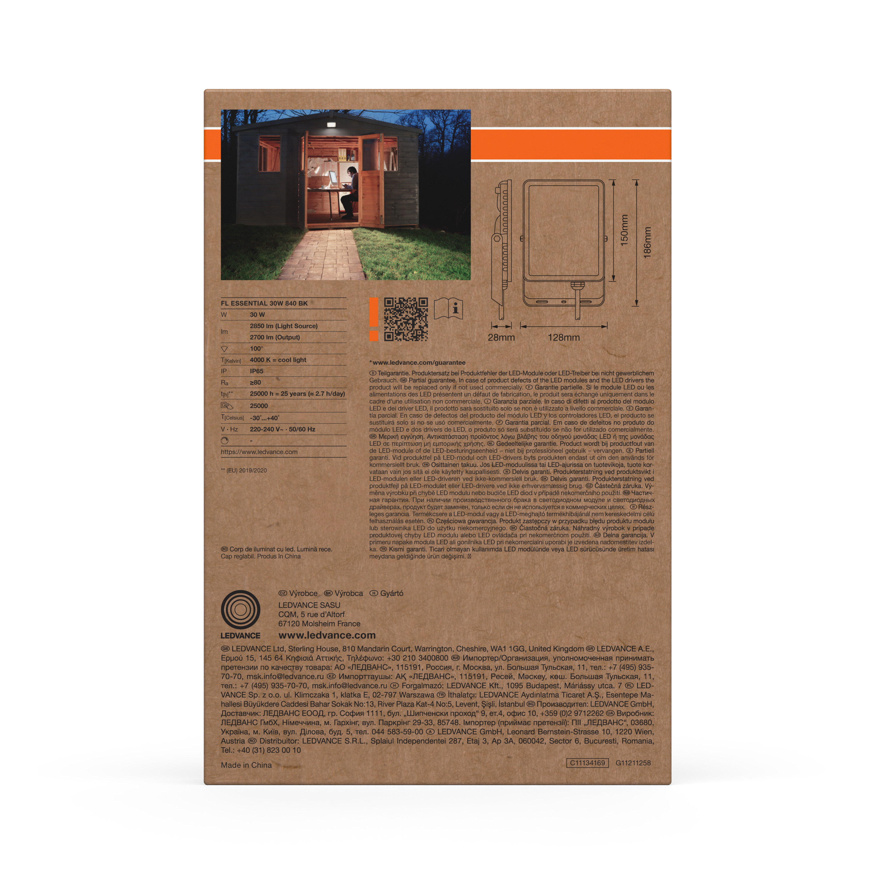 Osram Flutlicht Essential Strahler, 30W, schwarz