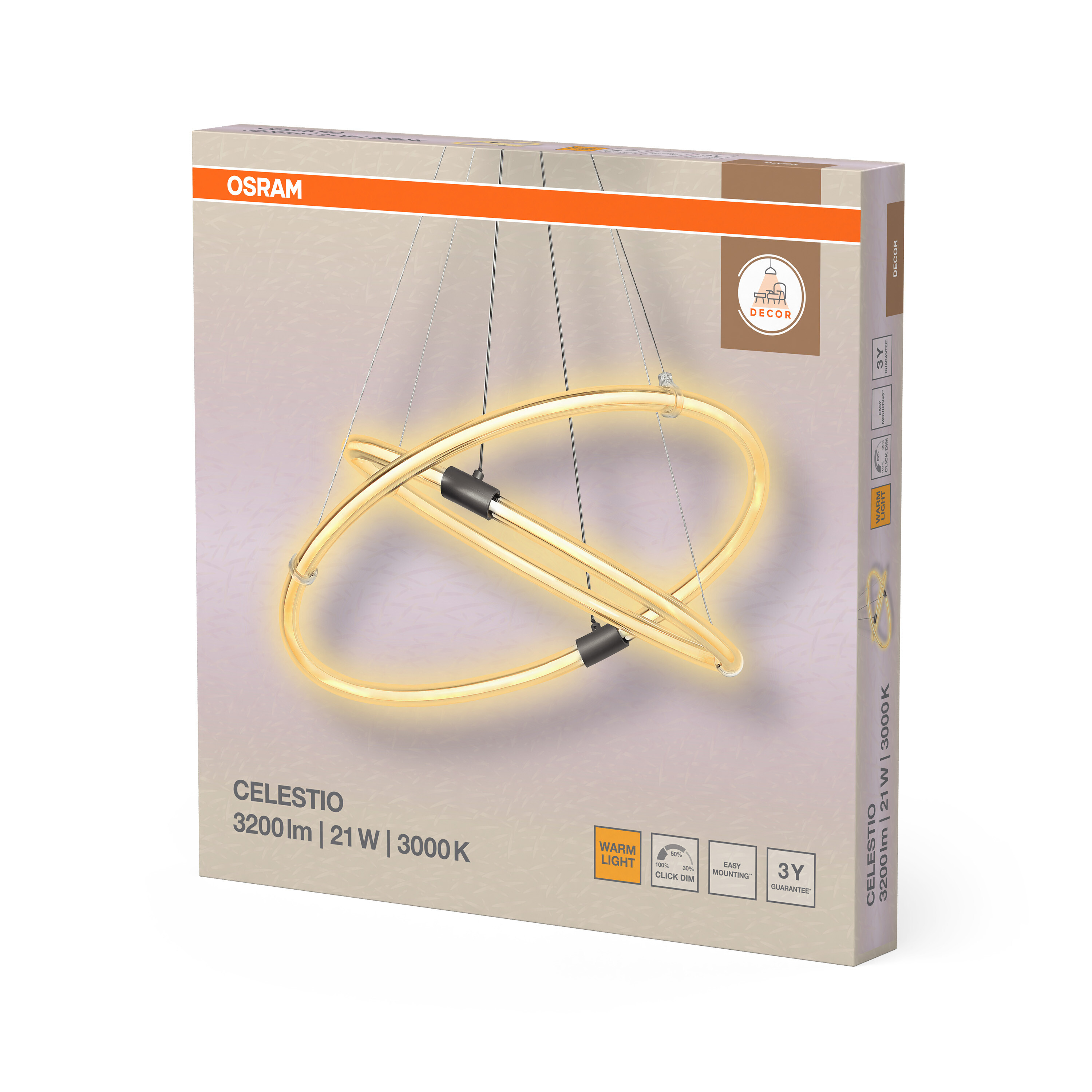 Osram Decor Celestio Pendelleuchte, 21W, Warmweiß