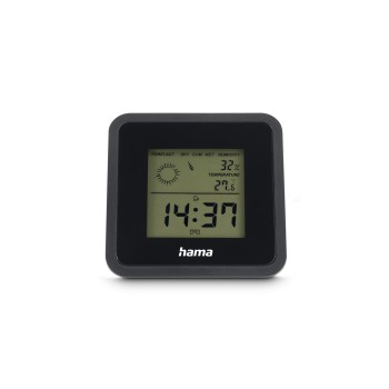 Hama Thermometer und Hygrometer "Borneo", digital, für innen, Schwarz Hama Thermometer und Hygrometer "Borneo", digital, für innen, Schwarz