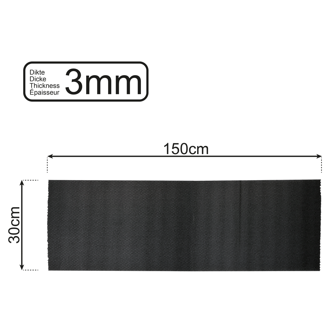 ProPlus Anti-Rutsch-Matte, 150 x 30 cm, 3 mm ProPlus Anti-Rutsch-Matte, 150 x 30 cm, 3 mm