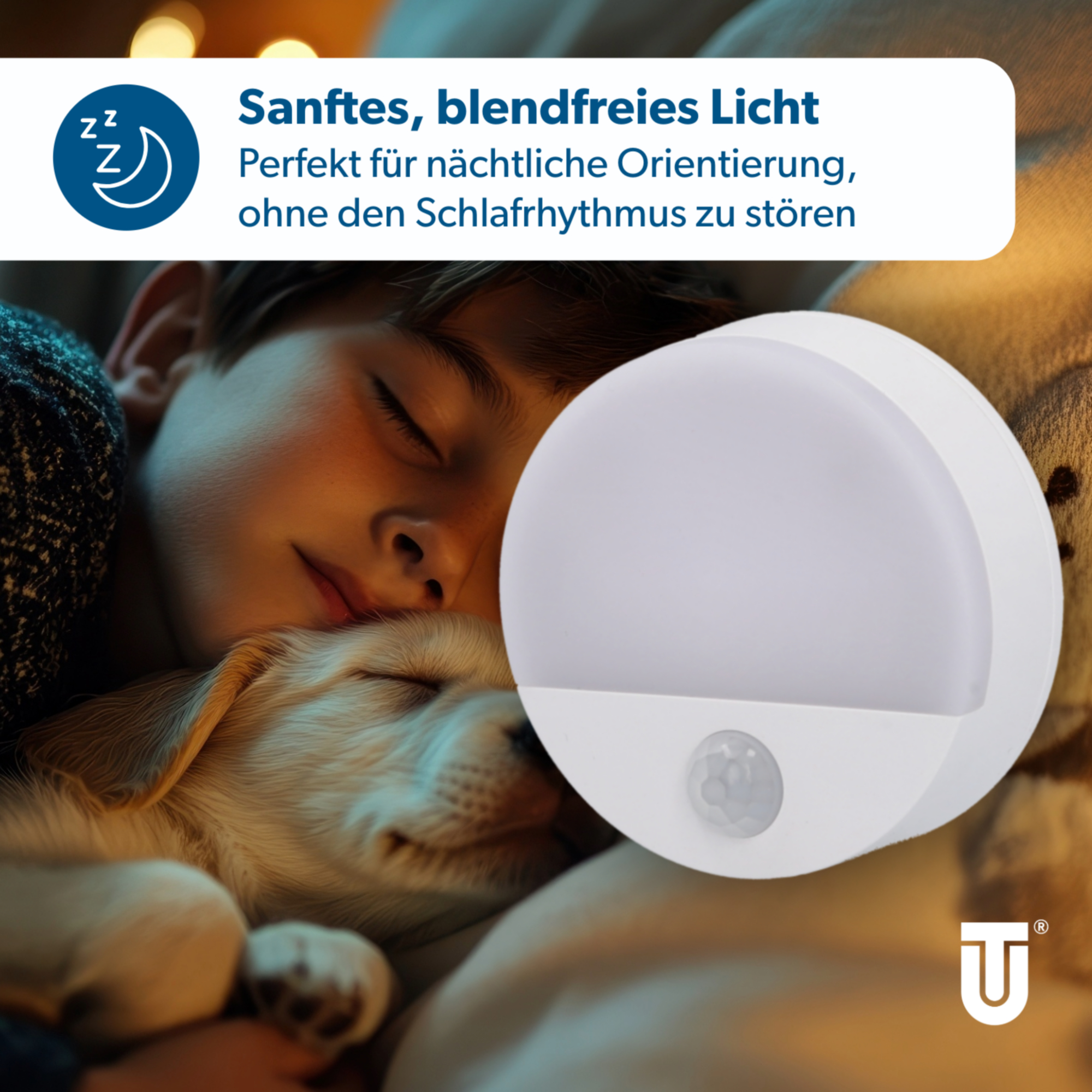 Unitec LED-Nachtlicht mit BWM + Dämmerungssensor