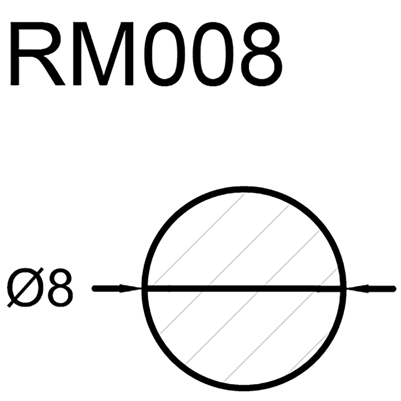544204-Querschnitt Neuhofer Rundstab, 8 mm