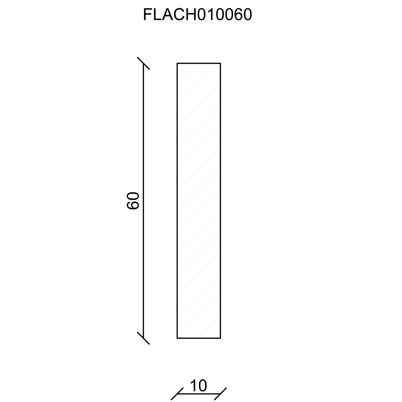 544032-Querschnitt Neuhofer Flachleiste, Fichte/Kiefer astrein roh