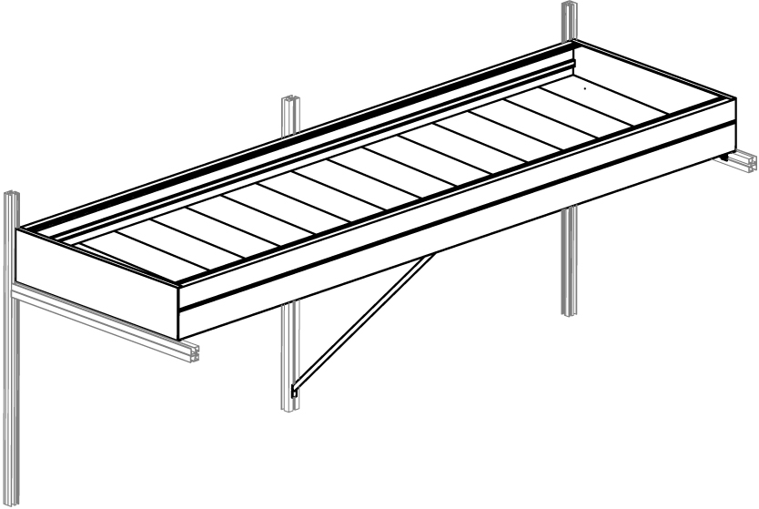 KGT Pflanzwanne Linea II, aluminium