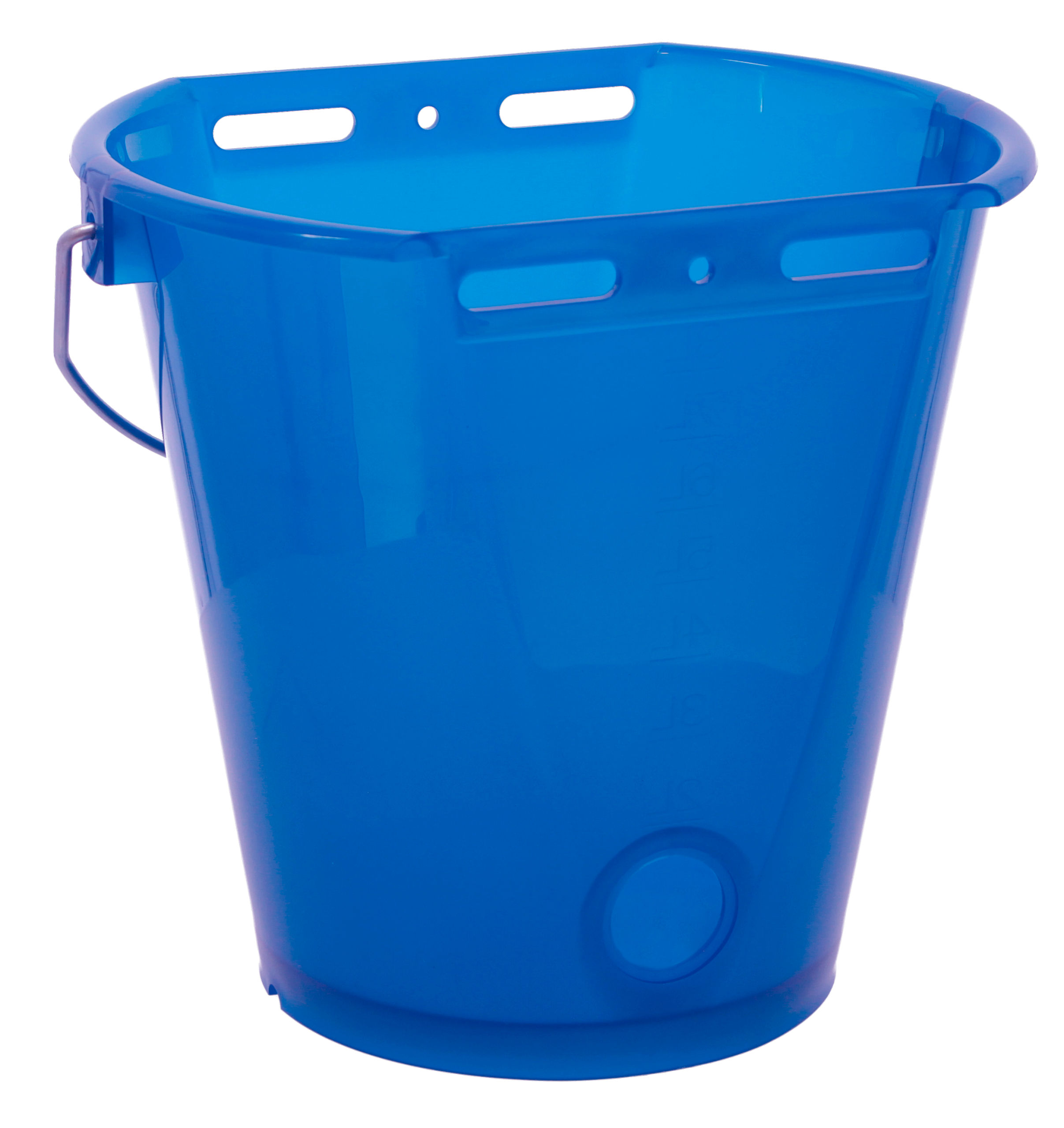 Kerbl Tränkeeimer blau transparent ohne Zubehör, mit Skala