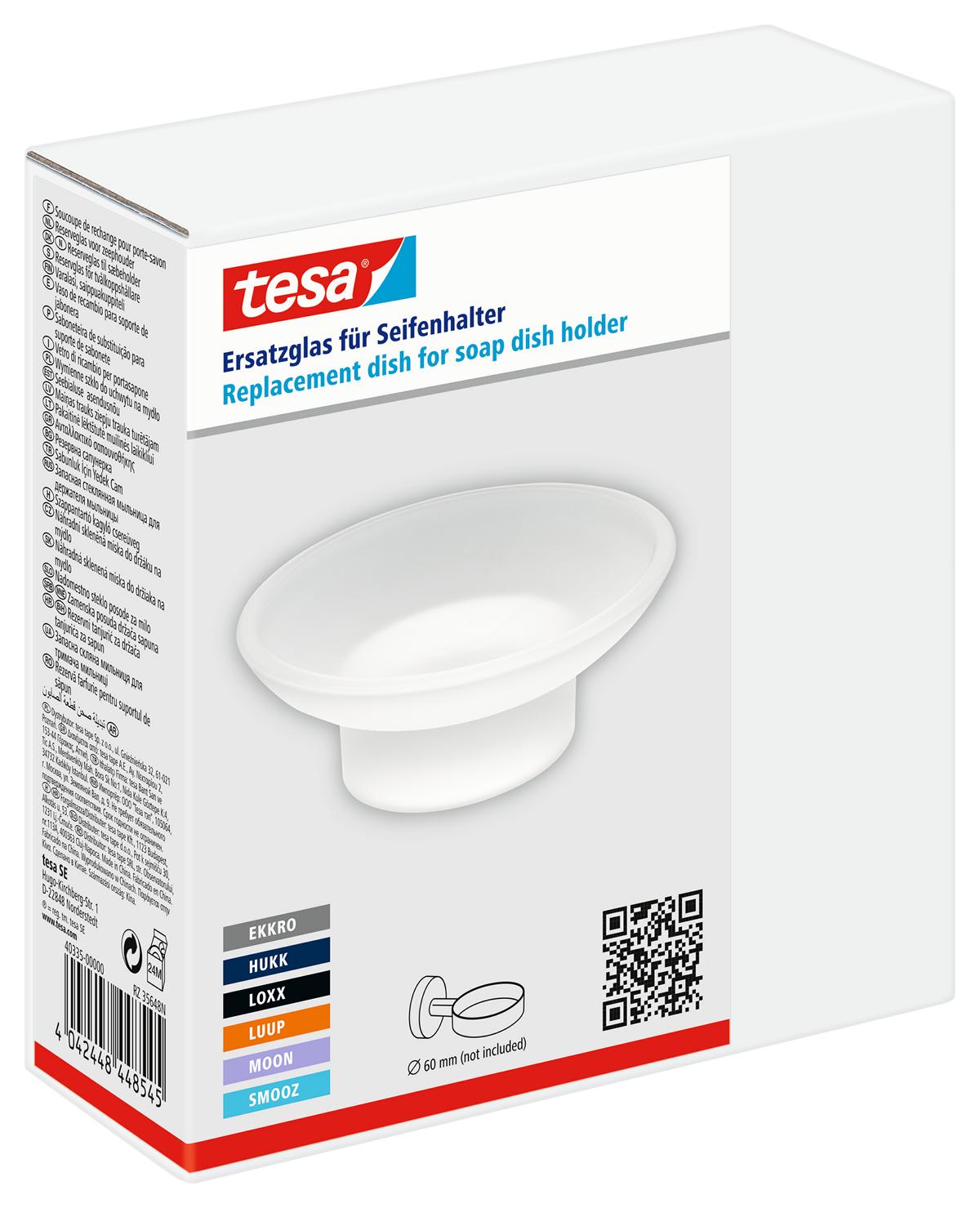 tesa_Spare_403350000000_LI490_Left_pa tesa Ersatzglas für Seifenhalter, Ø 60