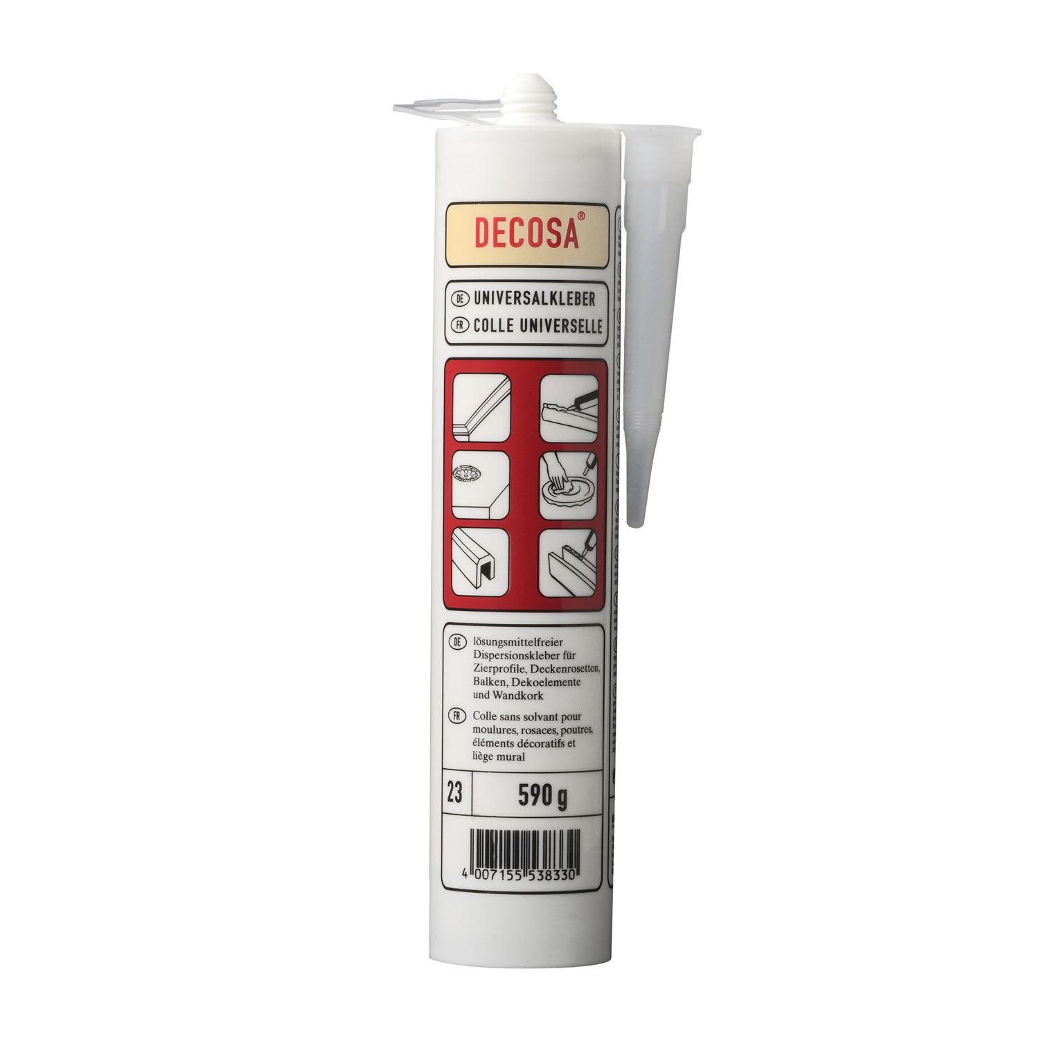 322531-23-Universalkleber-Kartusche-590g Decosa Universalkleber Kartusche