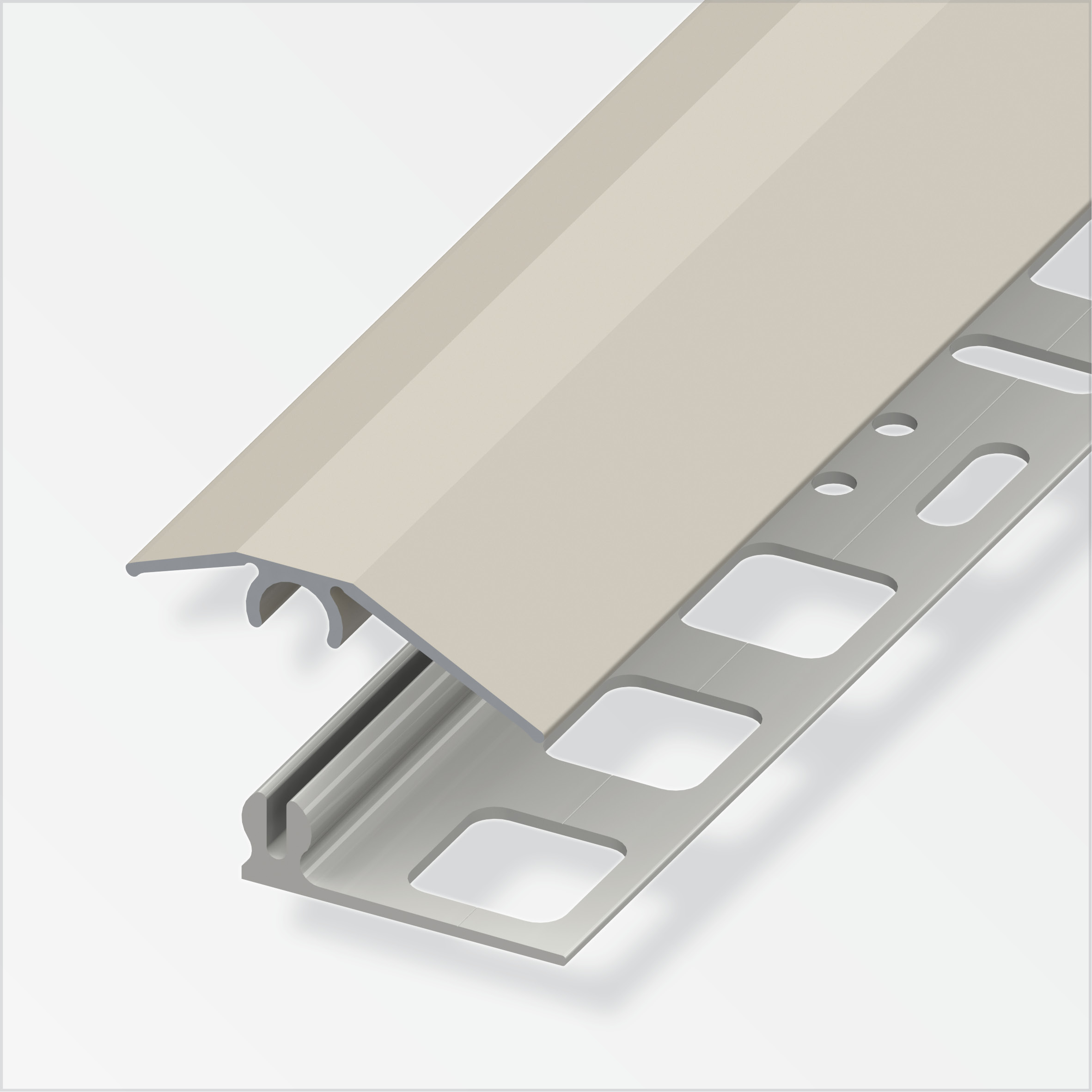 635655_Niveauausgleichs-Profil Alfer clipstech®-mini-Komplett-Set, 31 mm, titan