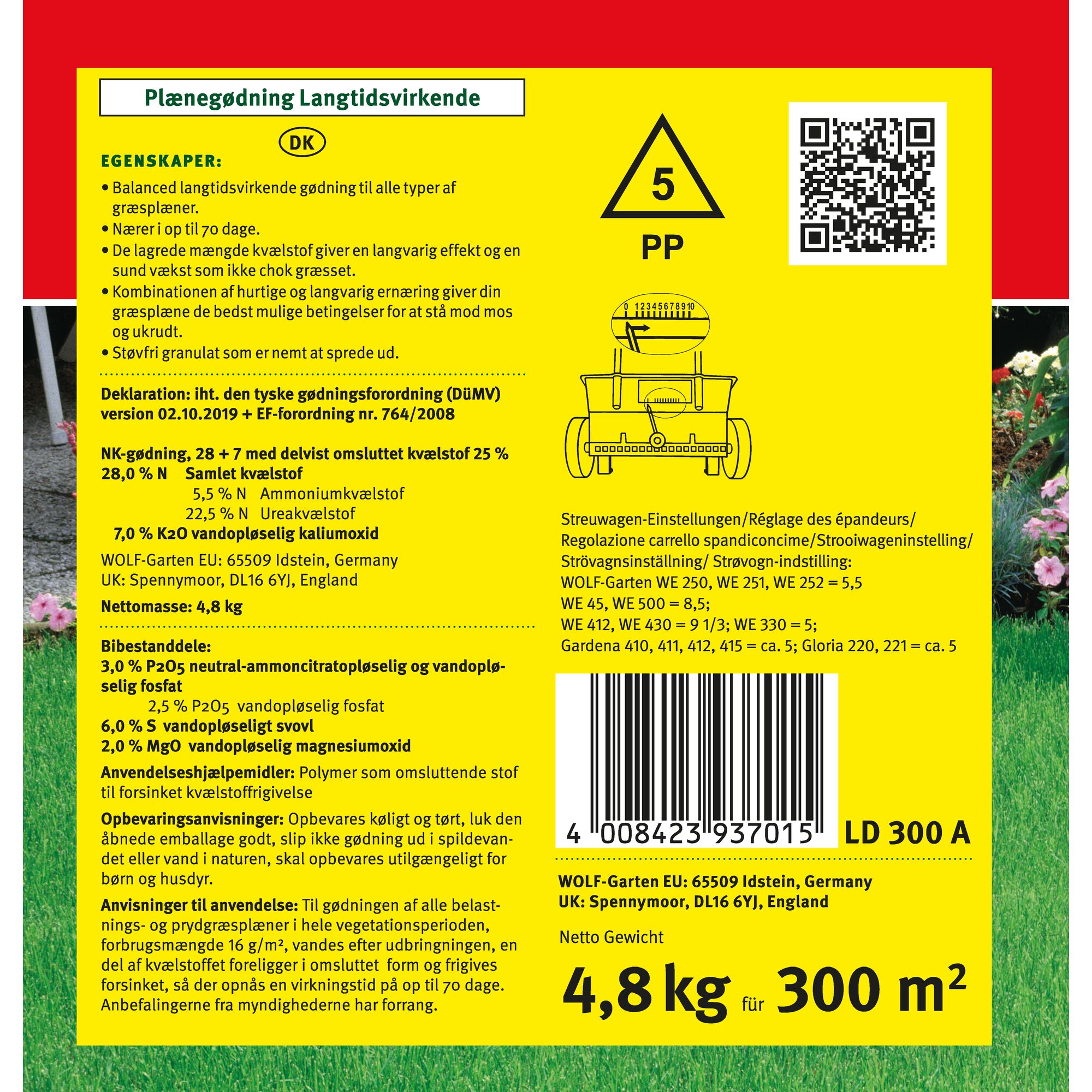 Wolf-Garten Rasen-Langzeitdünger LD 300 A für 300 m²