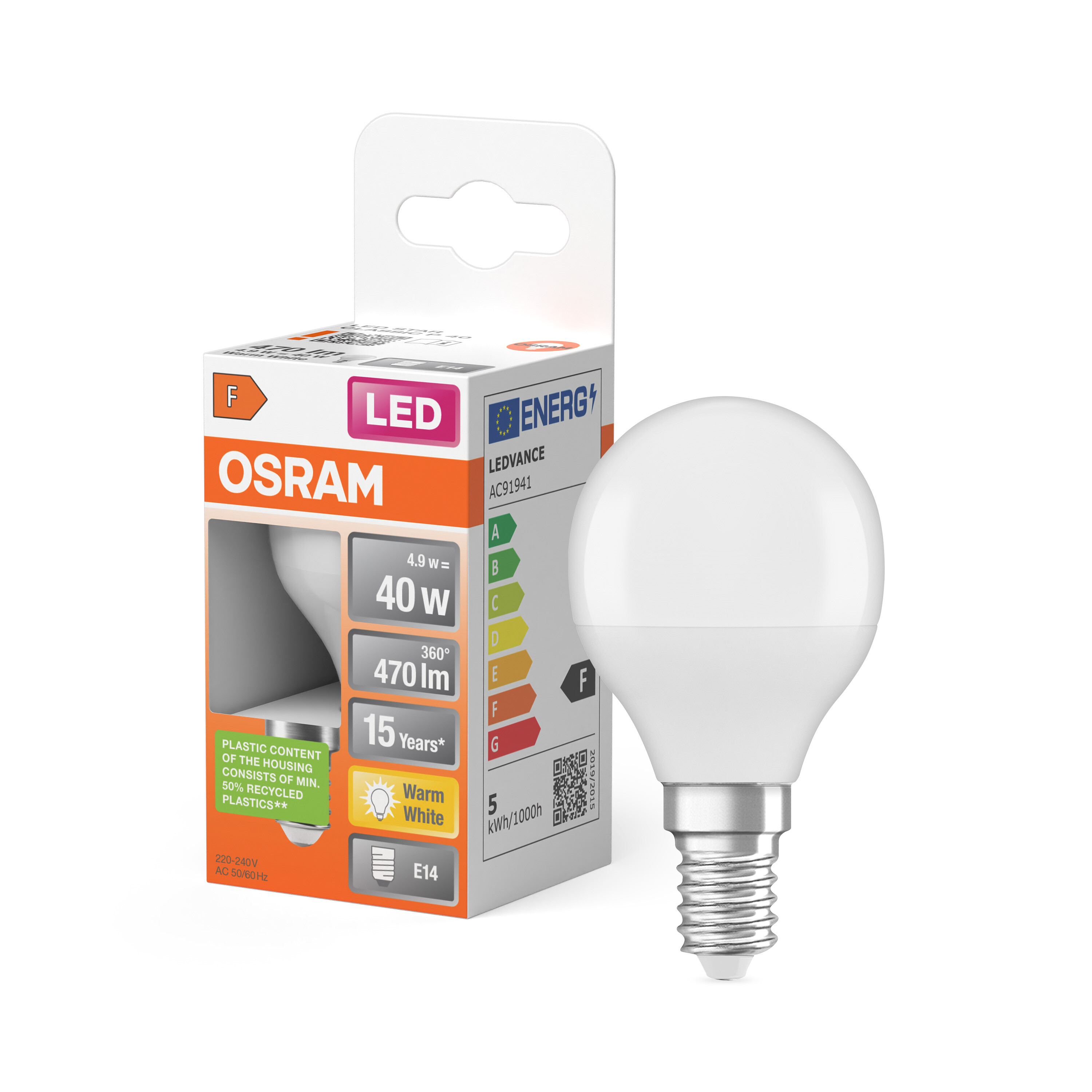 Osram Leuchtmittel LED Star Classic P 40 5.5 W/2700K, E1