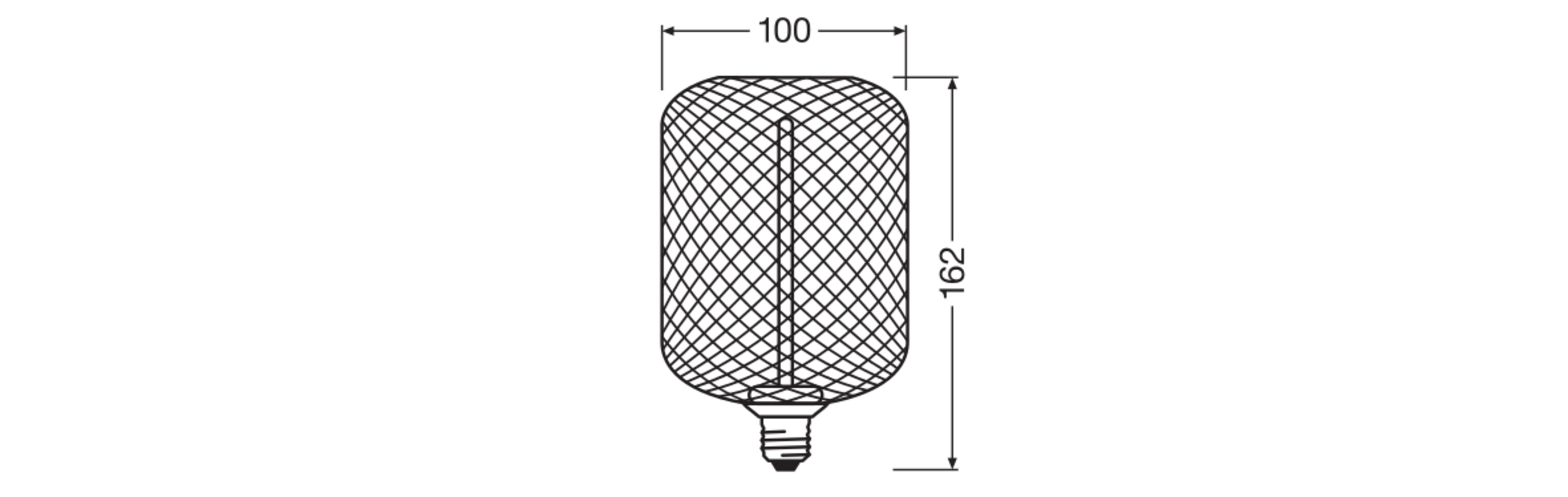 Osram LED Leuchte Quadrat, schwarz, warmweiß, E27