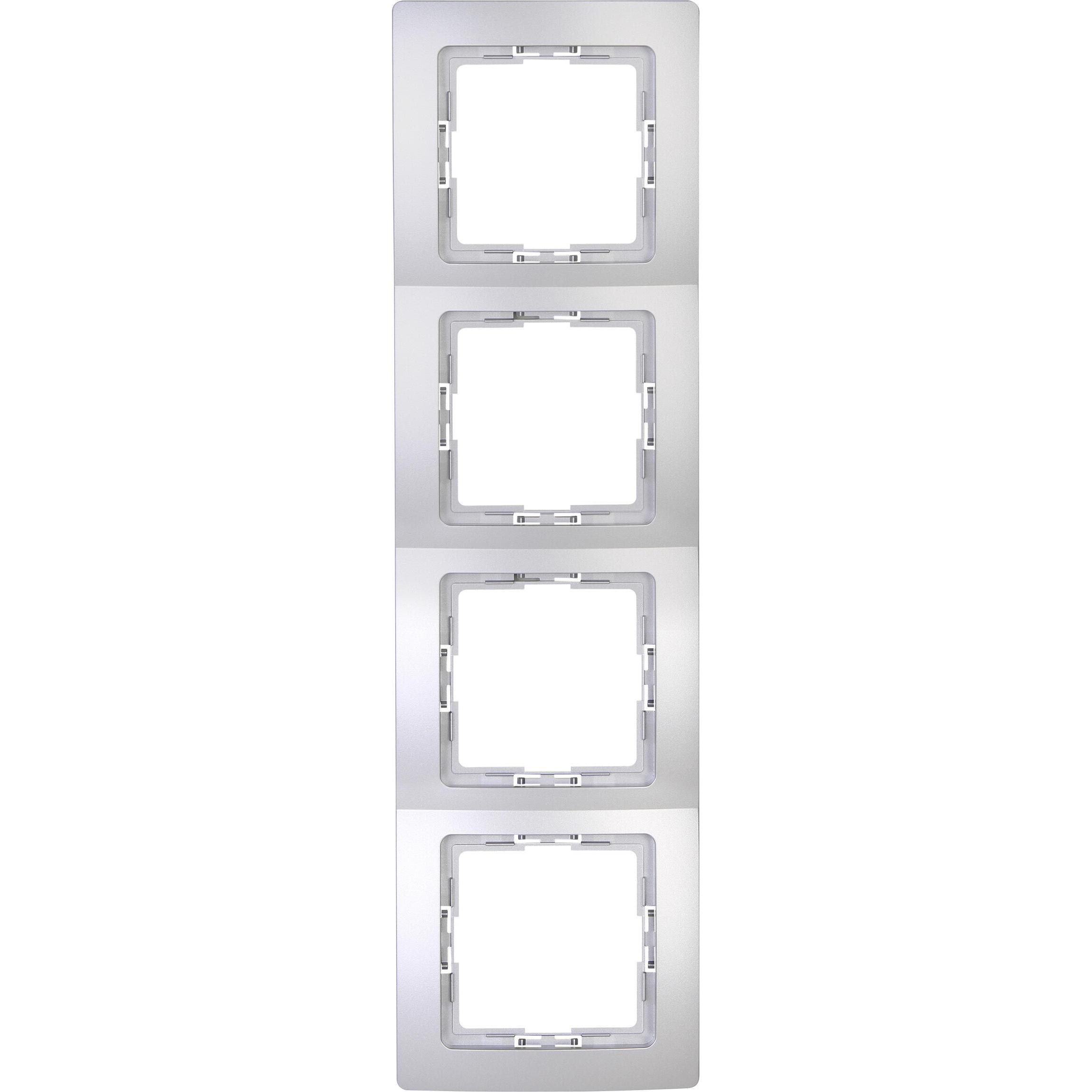 Kopp PARIS Abdeckrahmen 4-fach, silber Kopp PARIS Abdeckrahmen 4-fach, silber