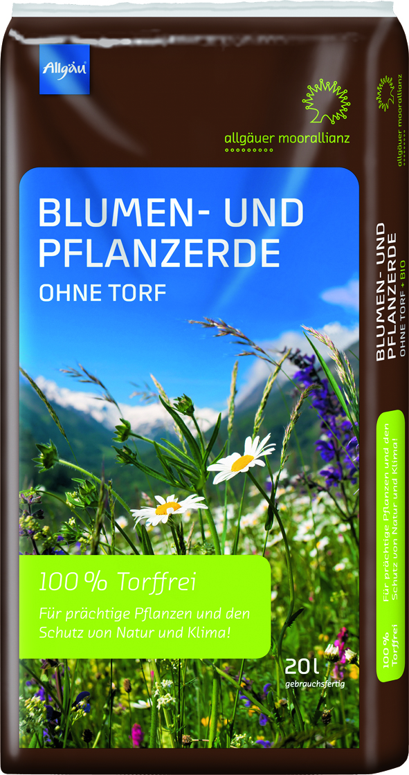 BLUMEN- UND PFLANZERDE 20L TORFFREI.