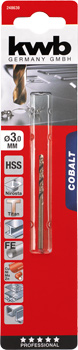 248630-300 Kwb Kobalt Spiralbohrer, 3 mm