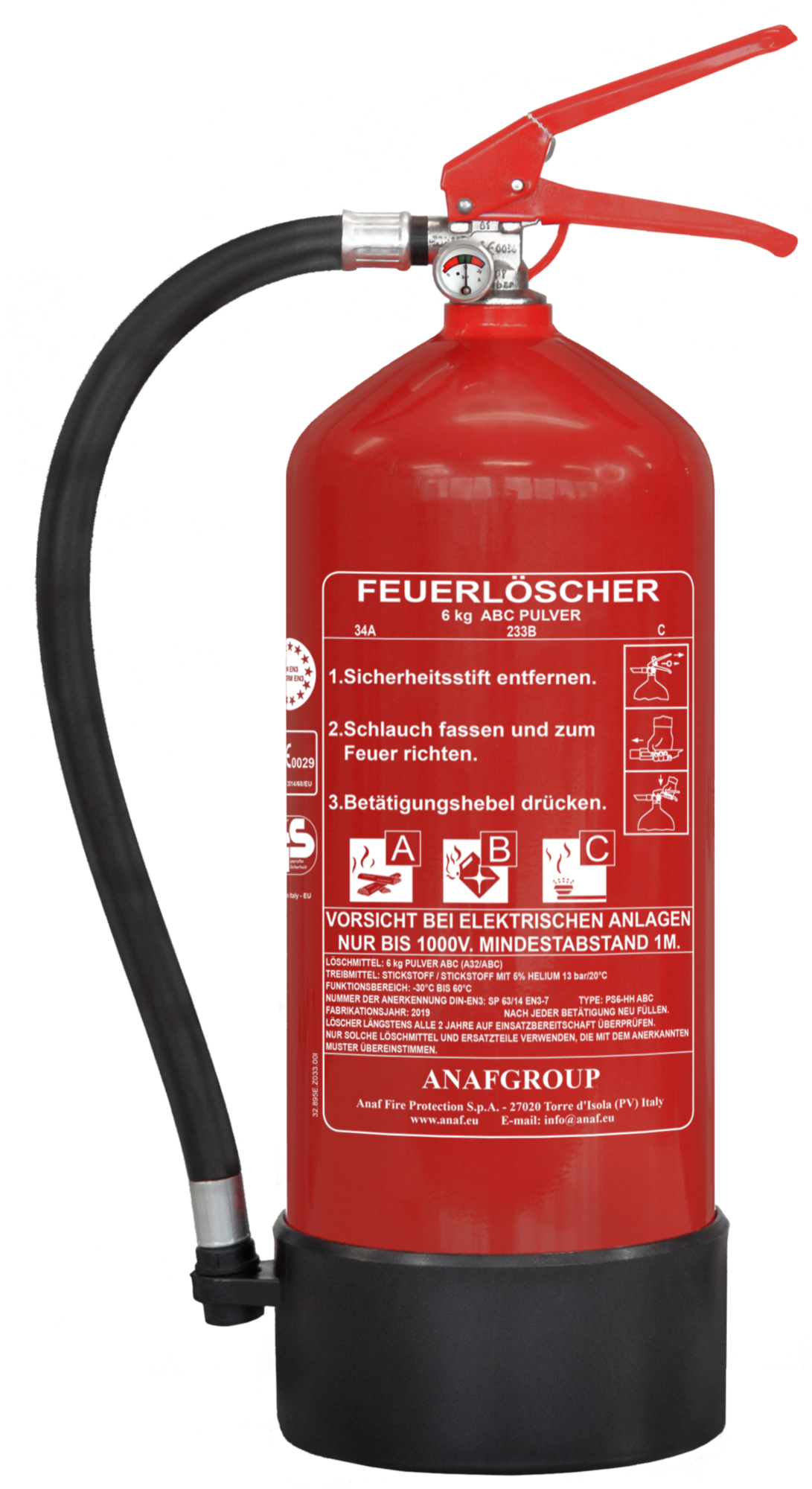 Unitec ANAF Feuerlöscher 6KG ABC