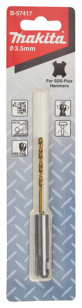 Makita SDS-PLUS Metallbohrer 3,5 mm HSS-TiN Makita SDS-PLUS Metallbohrer 3,5 mm HSS-TiN