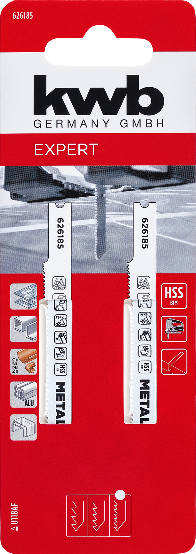 kwb HSS-BiM-Stichsägeblätter mit U-Schaft für Metall, fein, 82 mm kwb HSS-BiM-Stichsägeblätter mit U-Schaft für Metall, fein, 82 mm